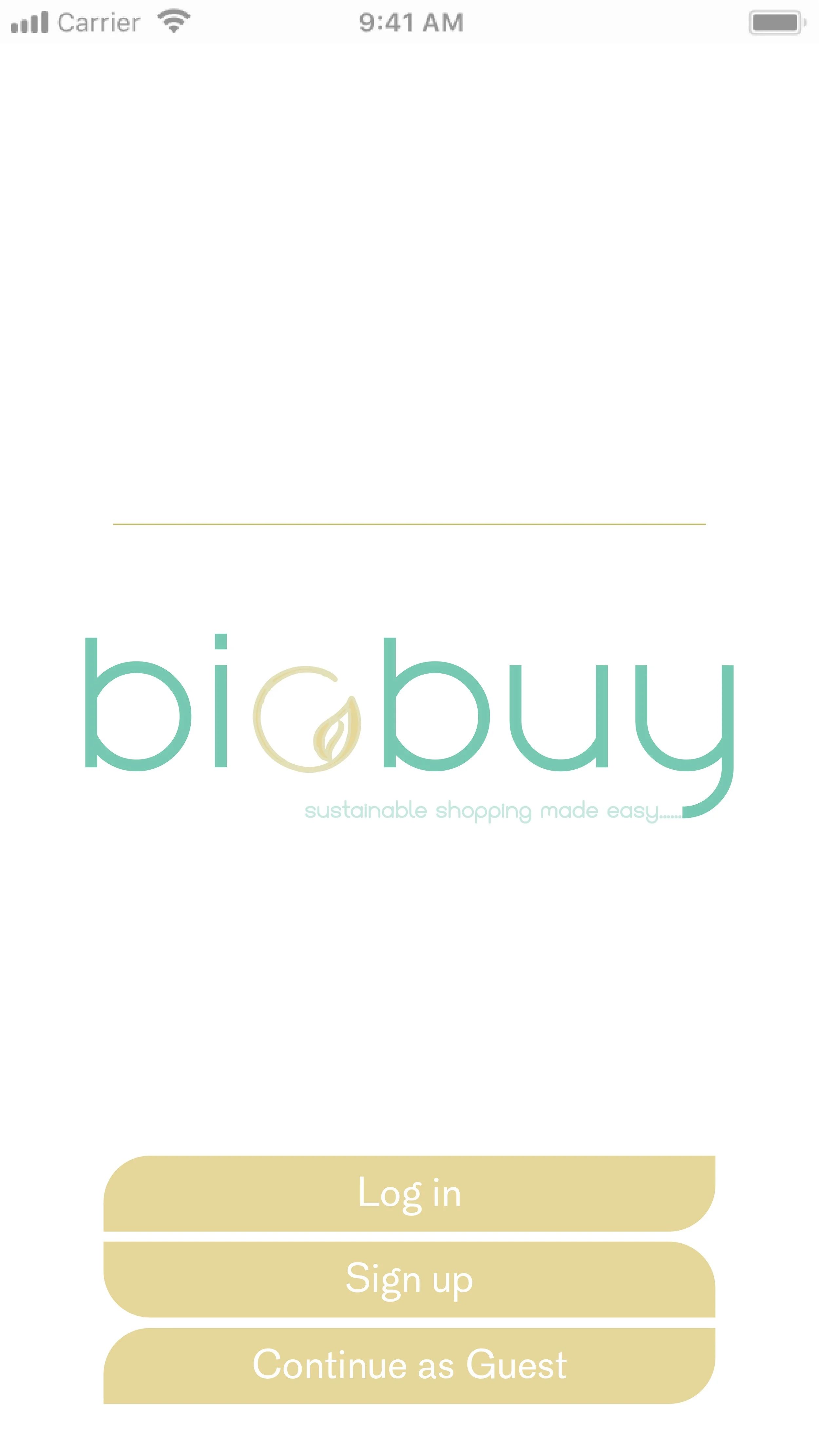 The use starts by either signing up or logging into the app