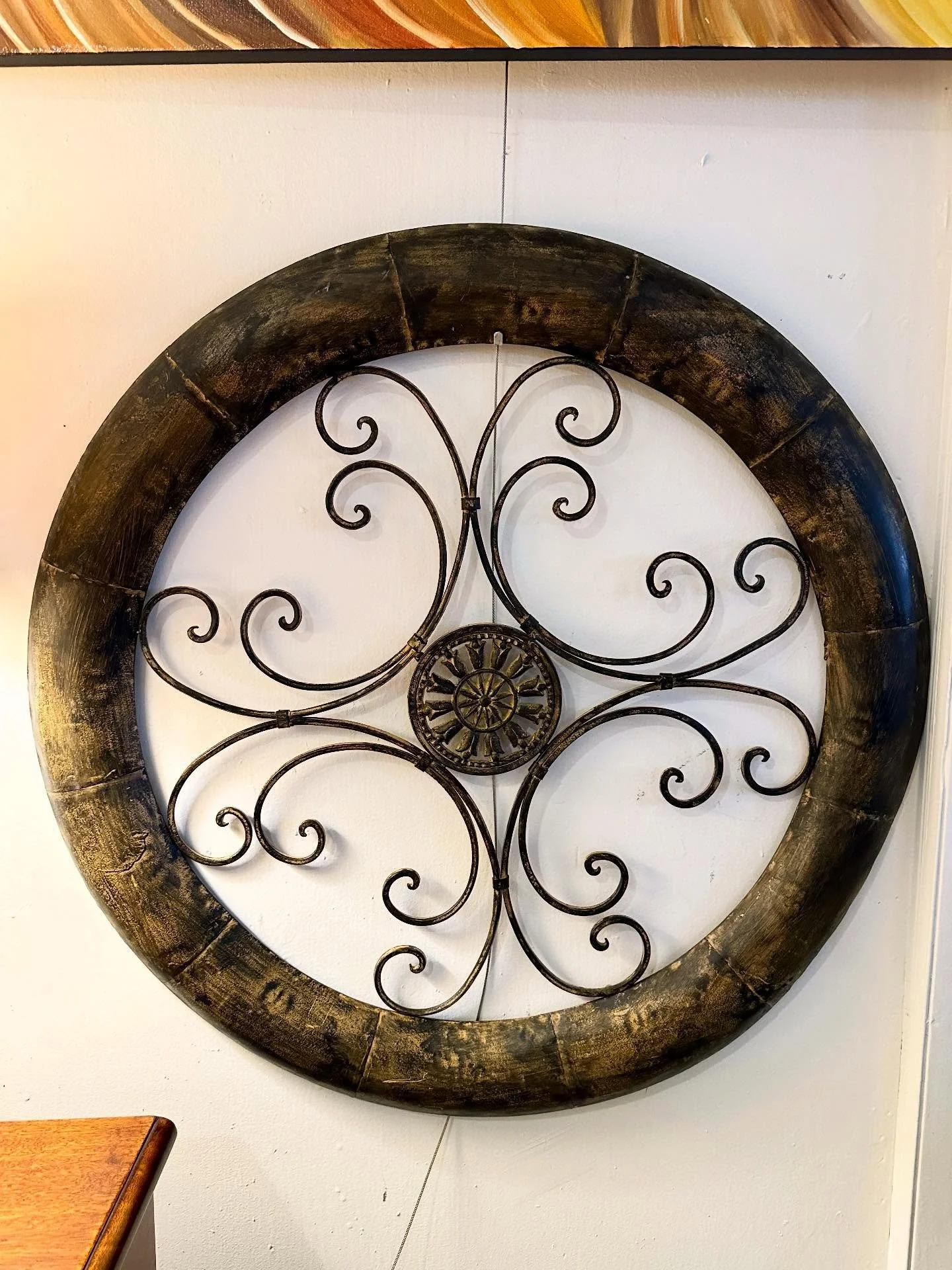 Metal circle wall hanging
$30.80
30&rdquo; Round

Call 215-798-6970 or stop in to purchase
All sales are final
#curatedcollections #consignment #wallhanging #d&eacute;cor