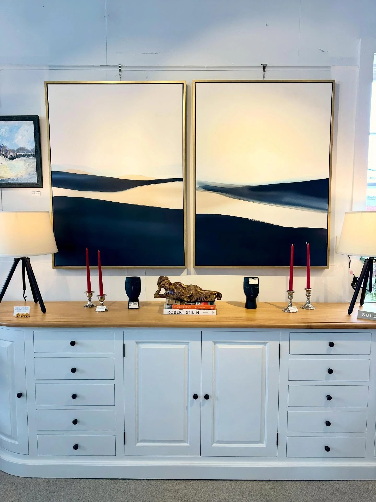 Happy Monday! This is a brand new set of 2 &ldquo;Twilight Horizons&rdquo; in gold floating frames by Nordic Park. Absolutely beautiful and a great statement piece!
$654
34&rdquo; x 46&rdquo;

Call 215-798-6970 or stop in to purchase
All sales are fi