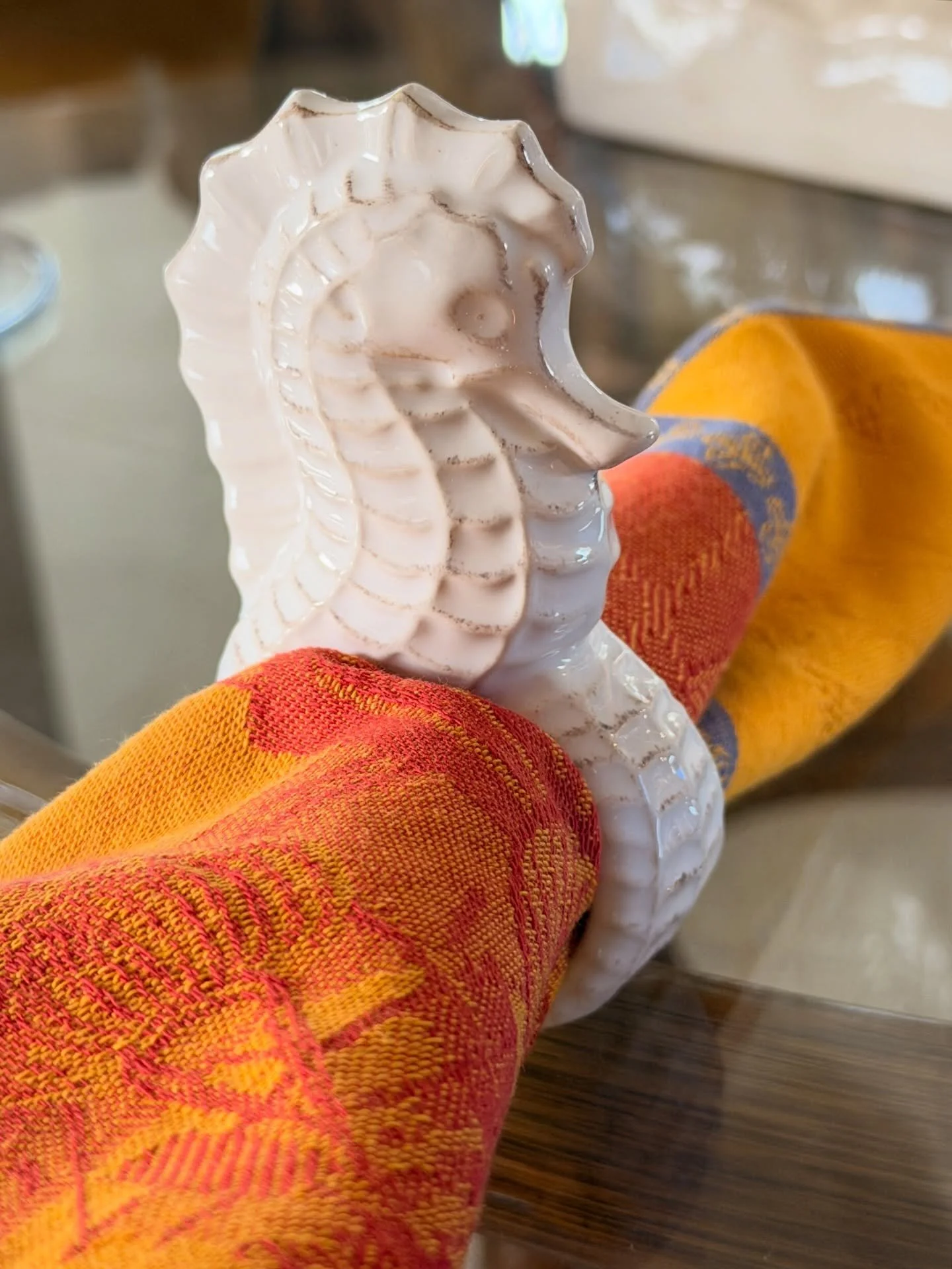 These are perfect for the summer season! Super charming, ceramic seahorse napkin rings. A set of 4.
$18

Call 215-798-6970 or stop in to purchase. All sales are final.
#seahorses #napkinrings #beachhouse #summertime #consignment
