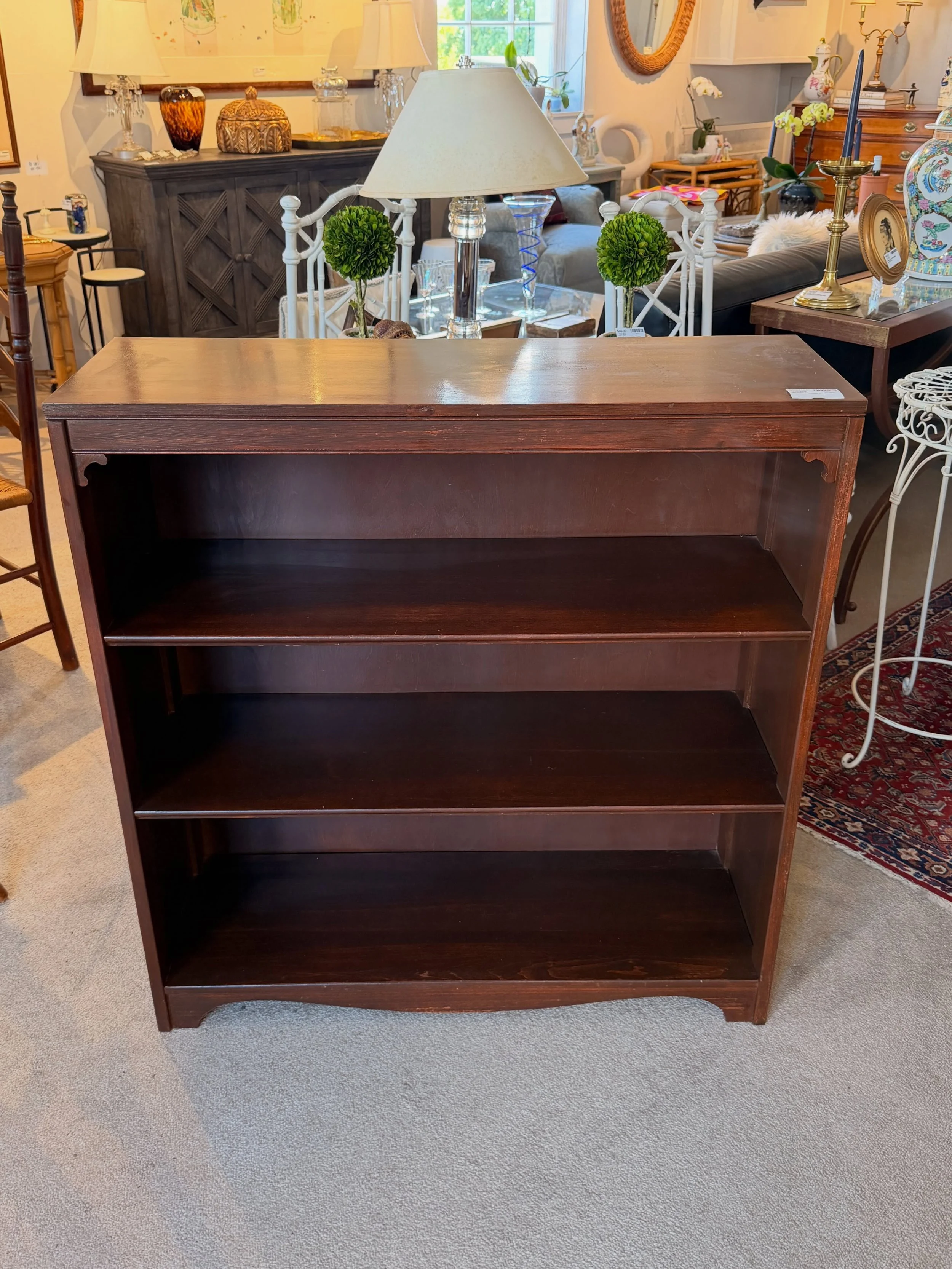 A vintage wooden bookcase with 3 shelves.
36&rdquo; W x 12&rdquo; D x 38&rdquo; H
$210

Call 215-798-6970 or stop in to purchase. All sales are final.
#consignment #furniture #bookcase #woodbookcase #buckscounty