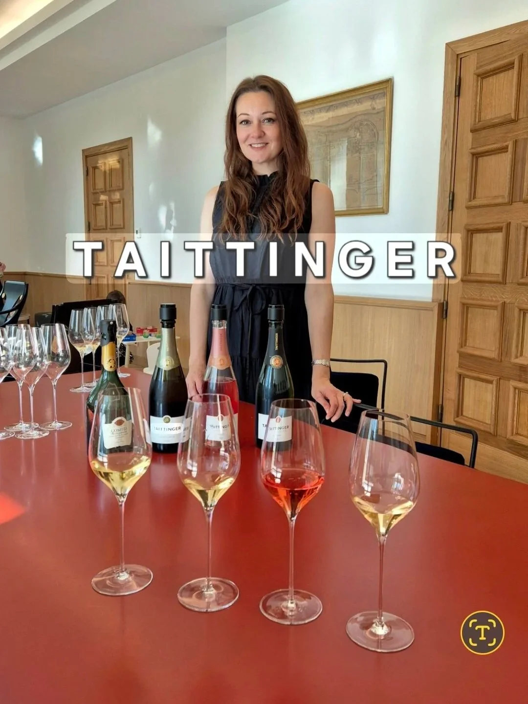 Kirsty visiting Taittinger, Champagne