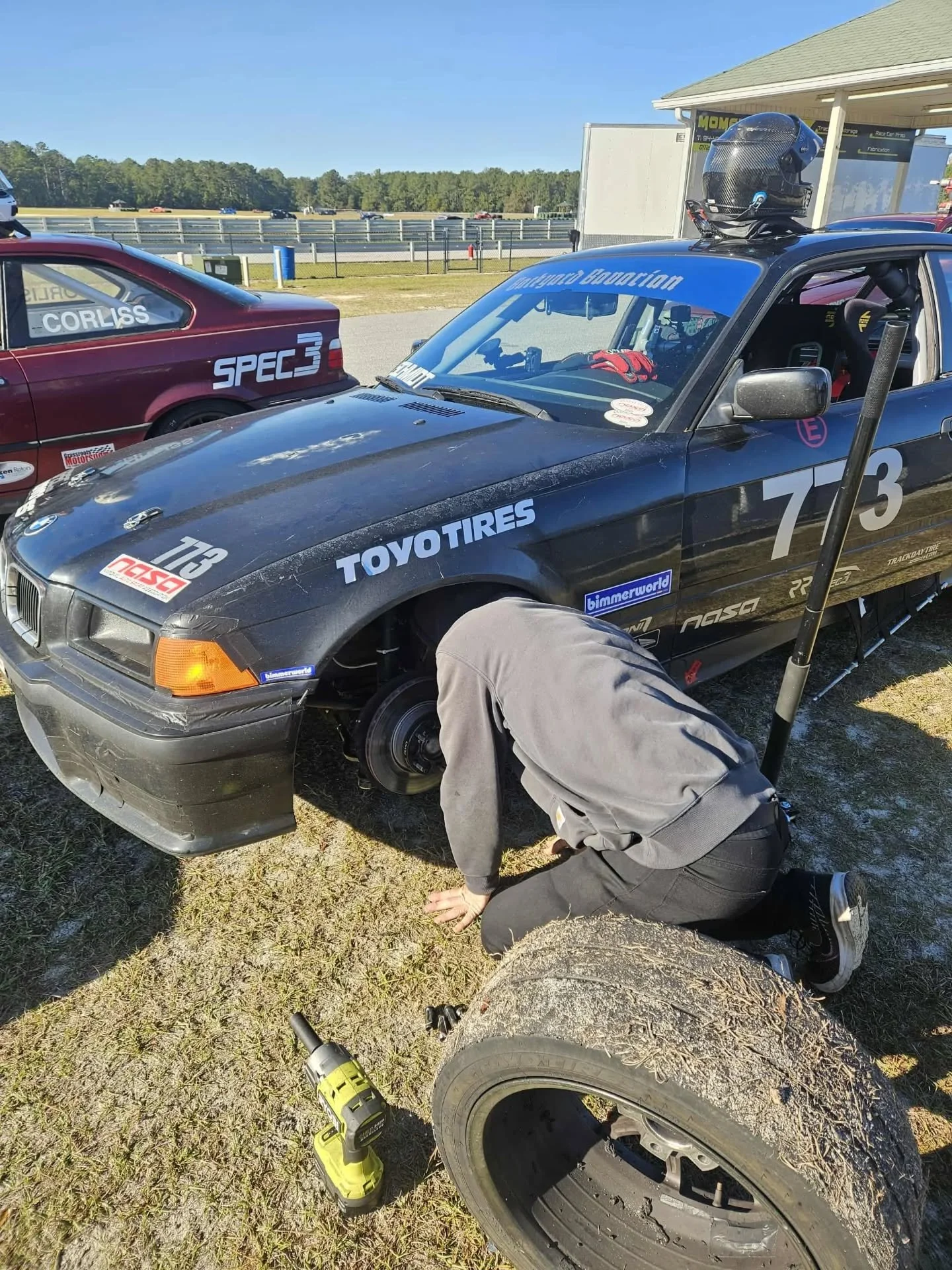 Race impound procedures are one way to keep competition fair! What do you think they're checking here?