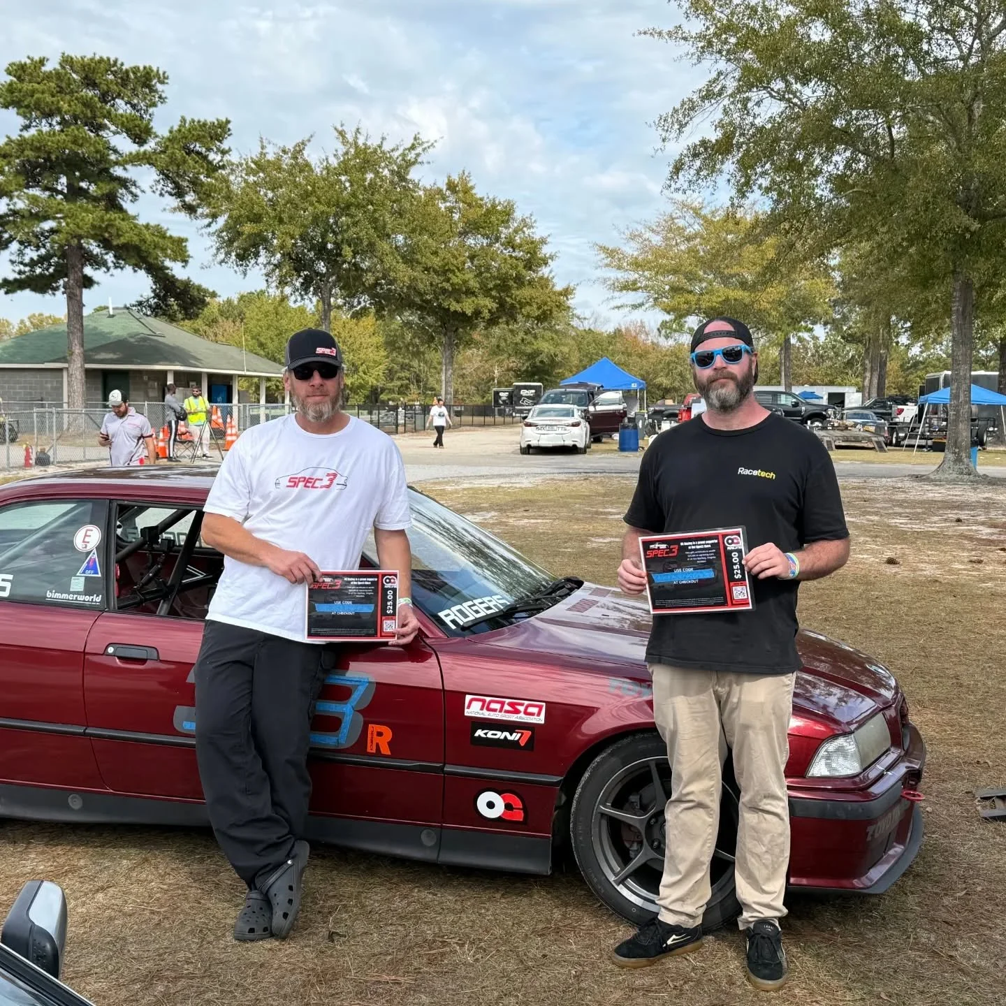 Thank you @ogracing for supporting Spec3! @chris_e36_fl  and @kiwi325i are the winners of the OG Racing gift vouchers available at CMP to Spec3 racers just for showing up!