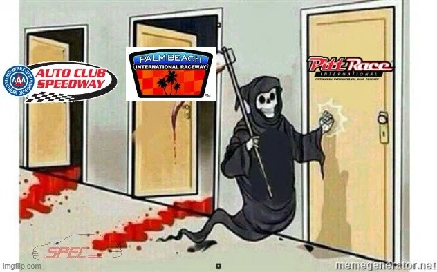 Don't wait! Race your bucket list tracks before they're gone. We can help!

www.spec3.org/join