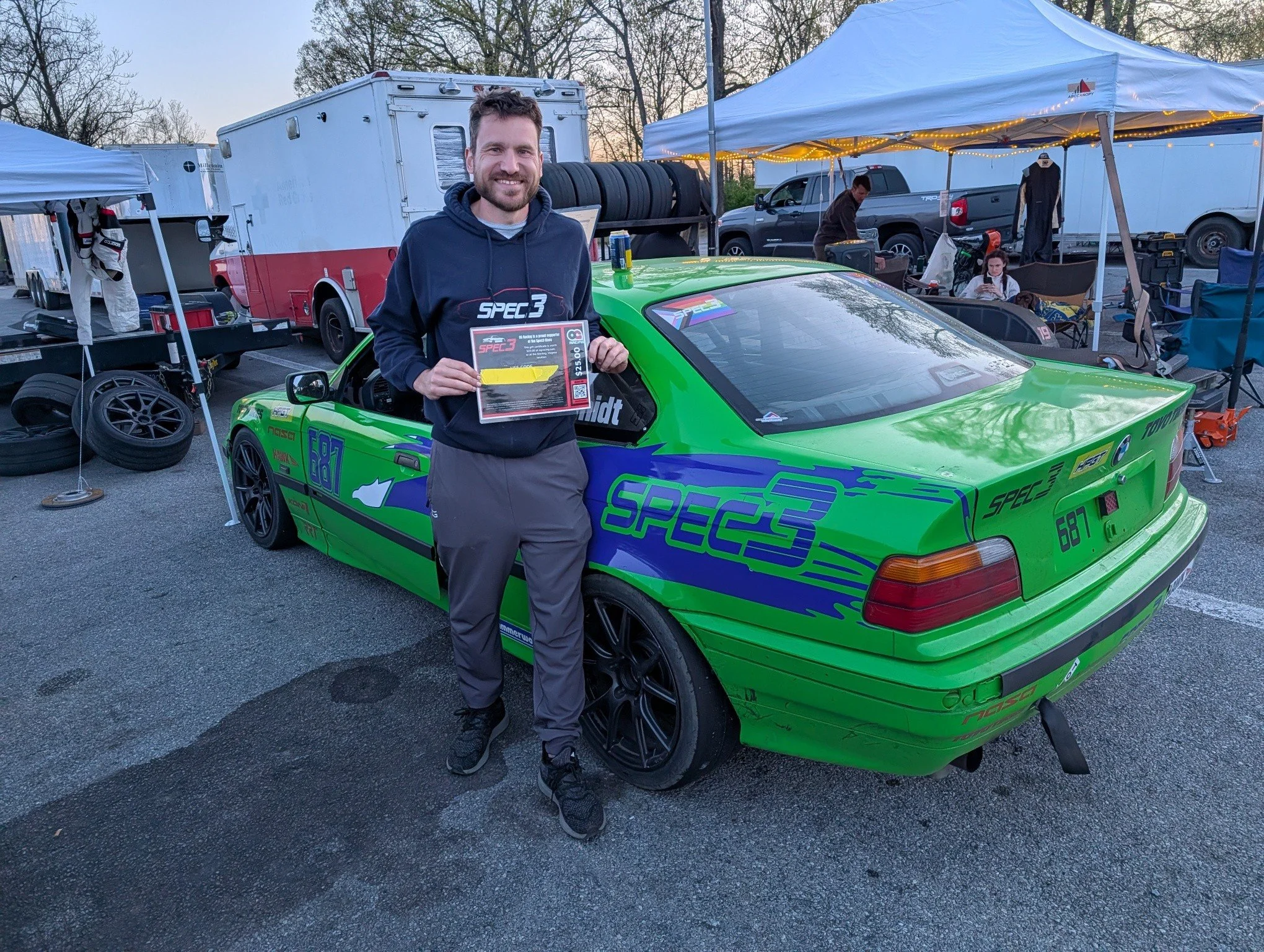 Thank you @ogracing for supporting Spec3 racers! At most Spec3 race weekends across the US, there are OG racing gift vouchers available to win simply by showing up to race! 

Winners from April Summit Point:
Andy Schmidt, Jon McAvoy

Racers can use t