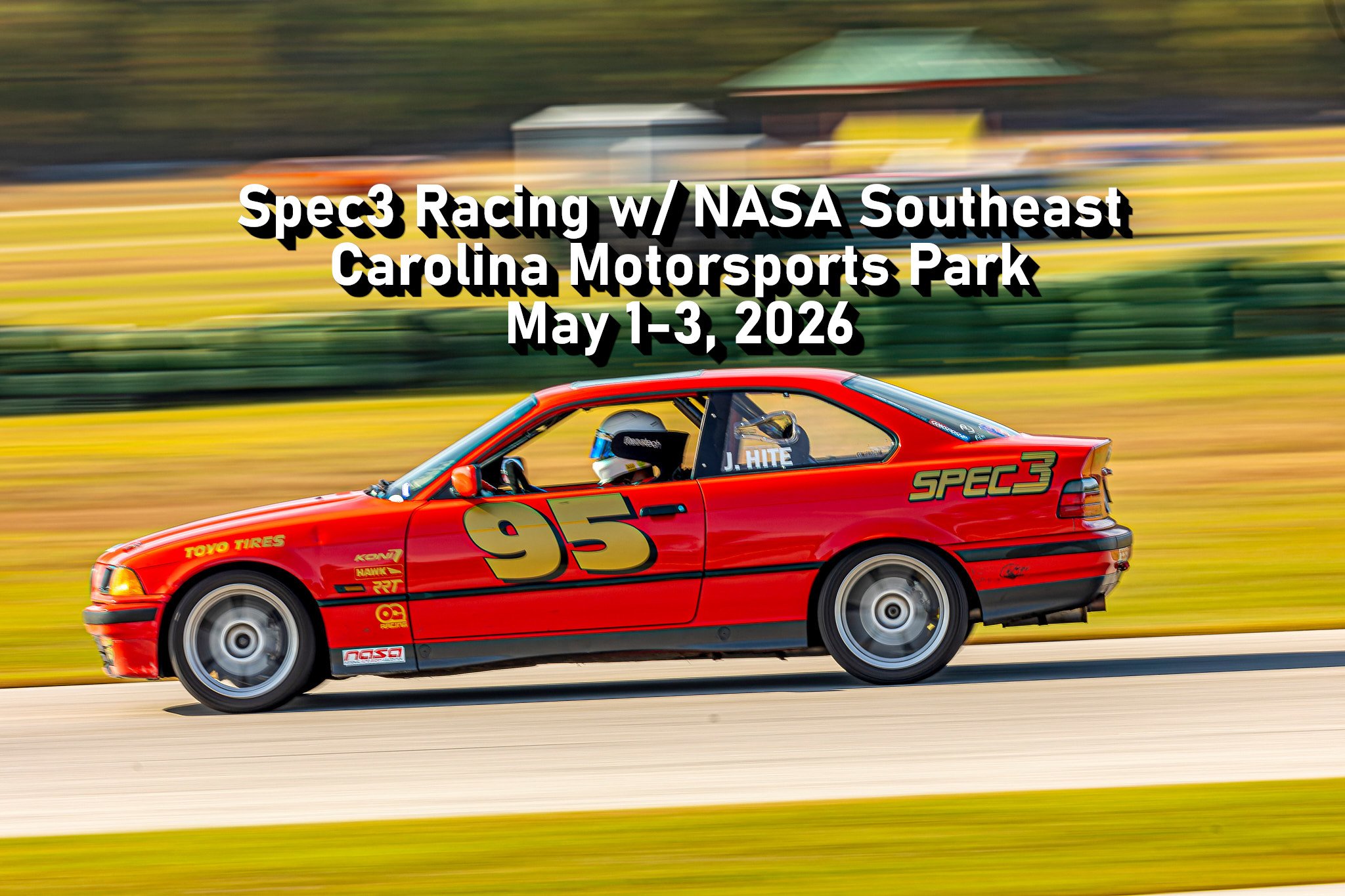 It's a race weekend! Catch Spec3 racing action at Carolina Motorsports Park!