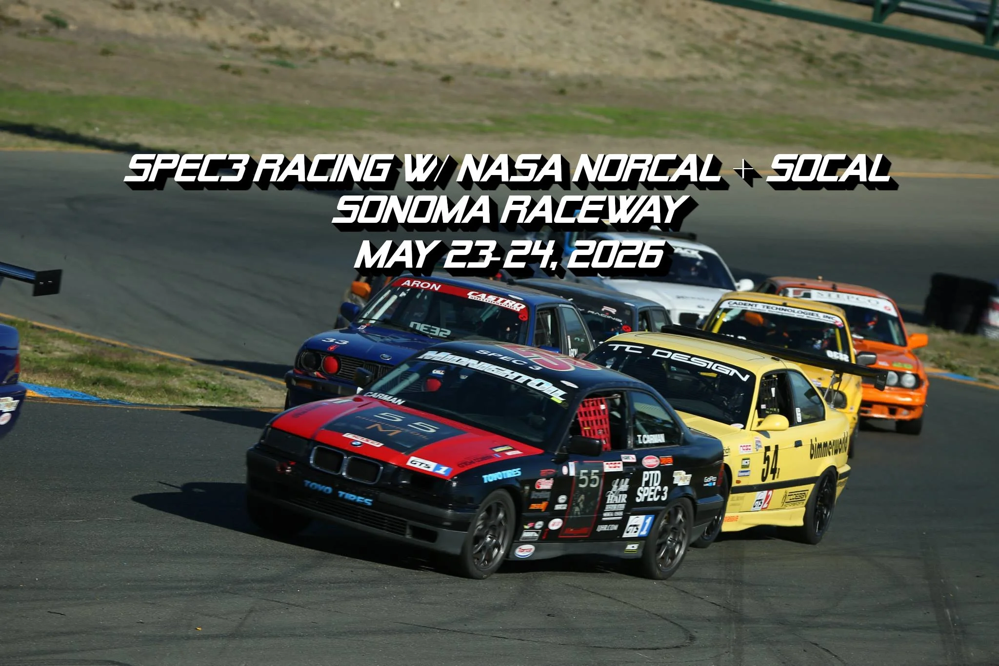 Have you recovered from Hyperfest? We hope you have because it's race week for NASA NorCal Spec3 at Sonoma in just a few days! The last time we have to use this ancient photo as we are welcoming our first Spec3 NorCal field ever this weekend!