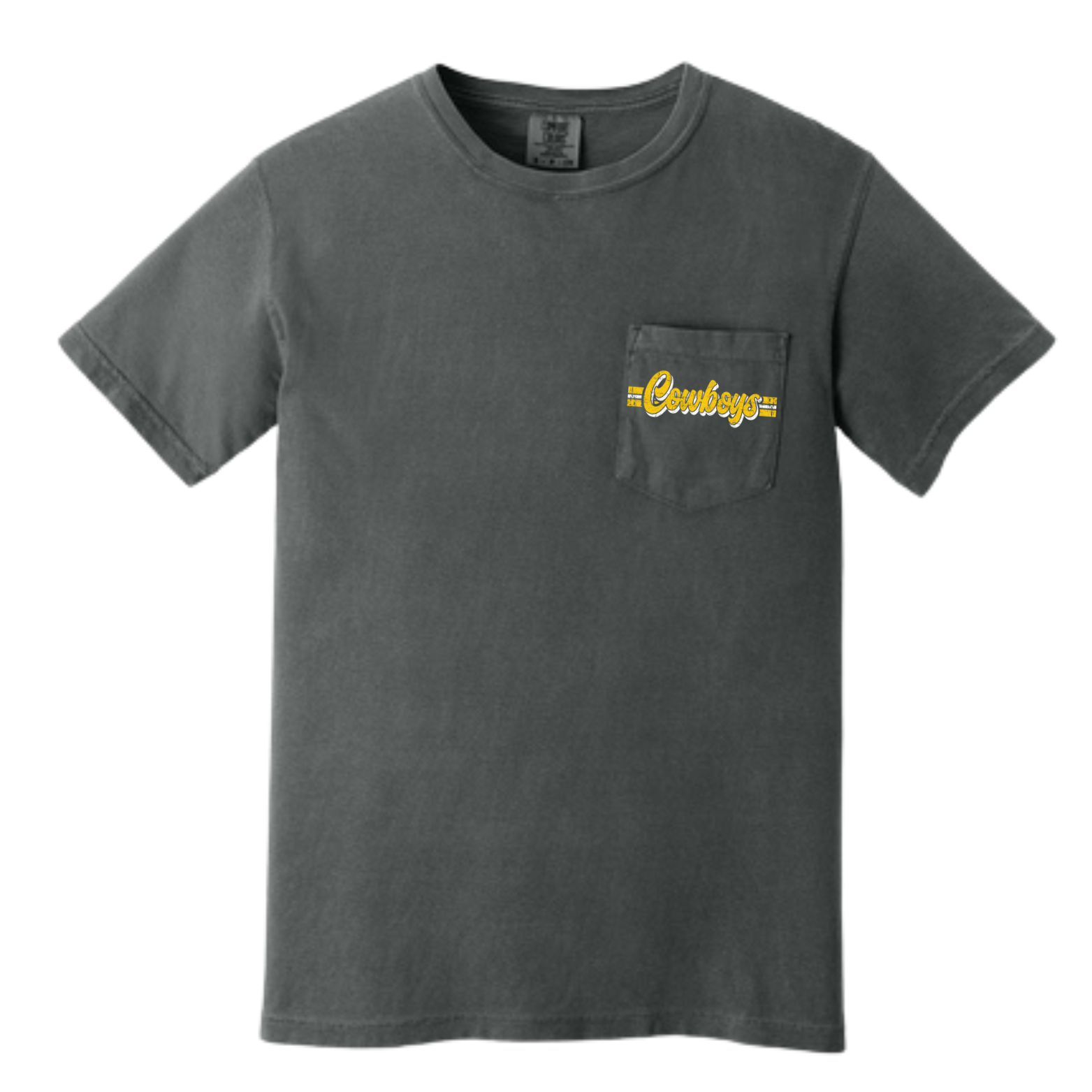 Cowboys Pocket Tee - Pepper (Comfort Colors)