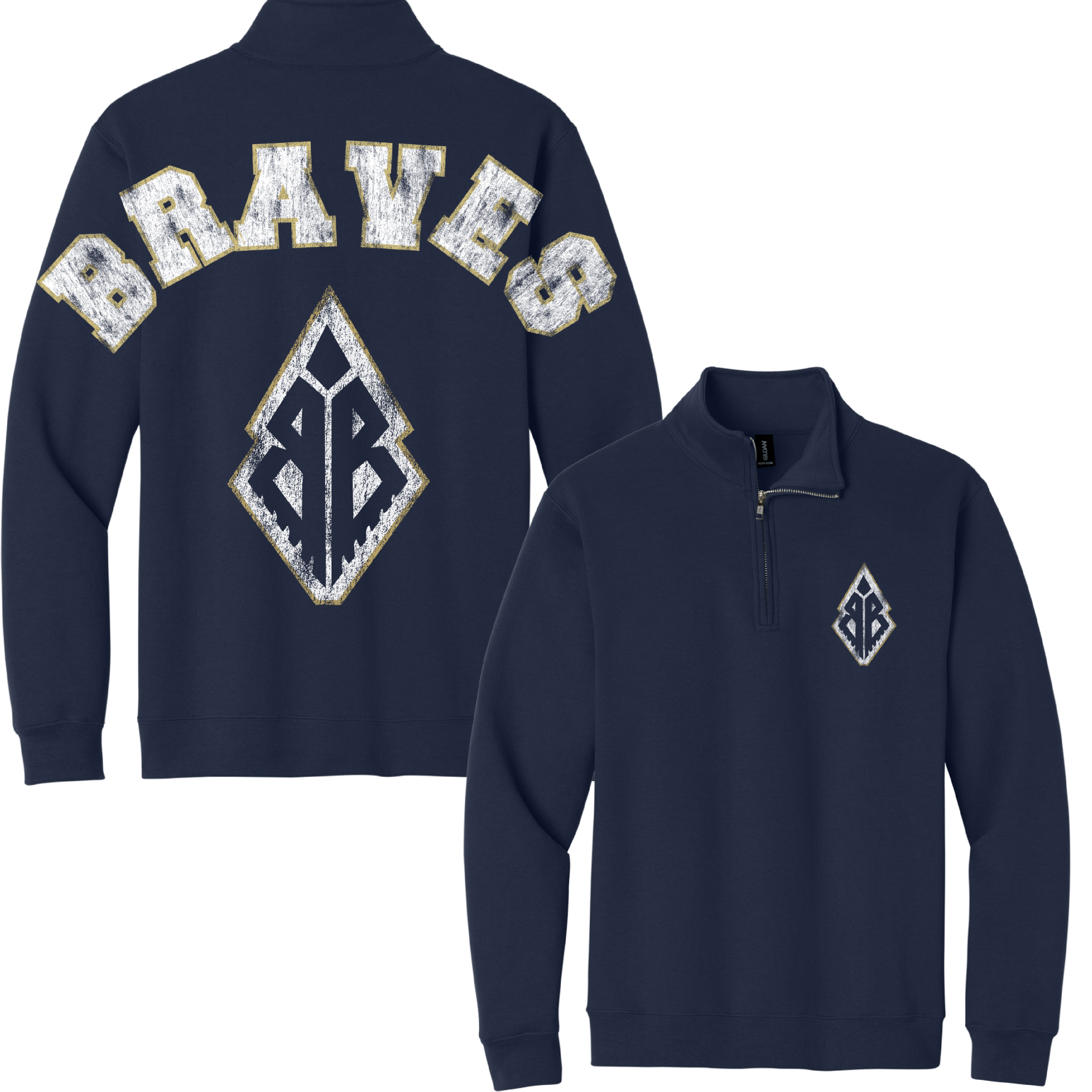 Braves 1/4 Zip Mascot Sweatshirt
