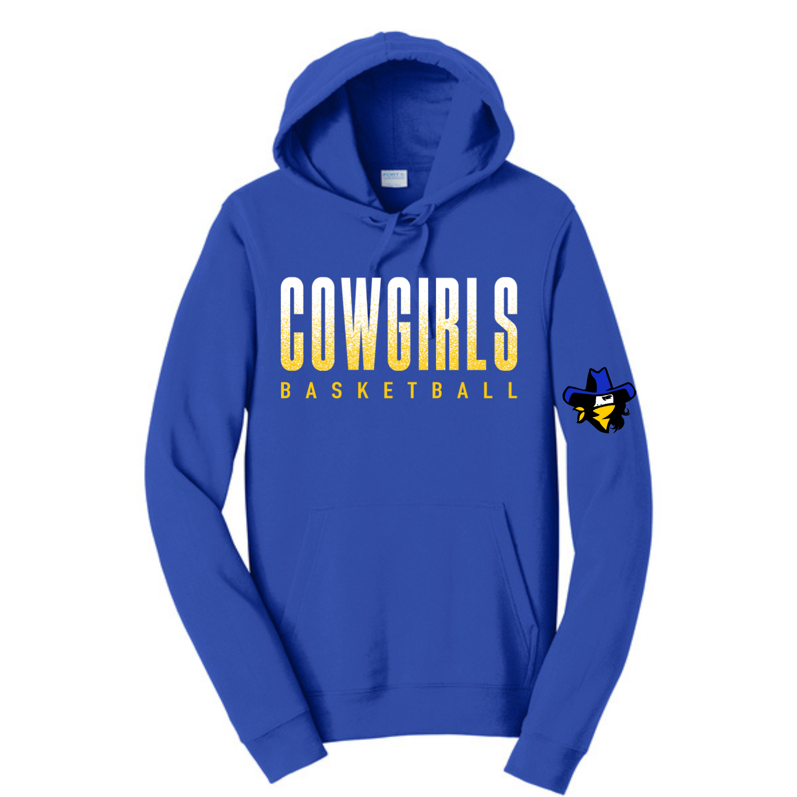 Cowgirls Basketball Hoodie-Mascot Sleeve