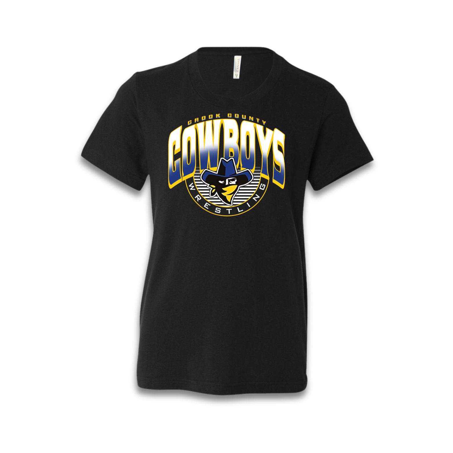 CC Cowboys Wrestling Ombre Tee-Black-Adult