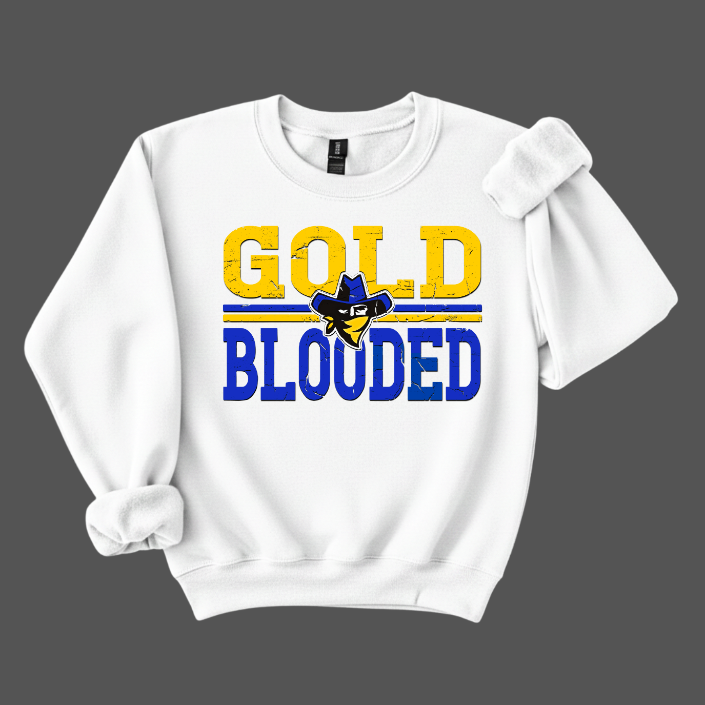Gold Blooded Crewneck Sweatshirt -White-Adult