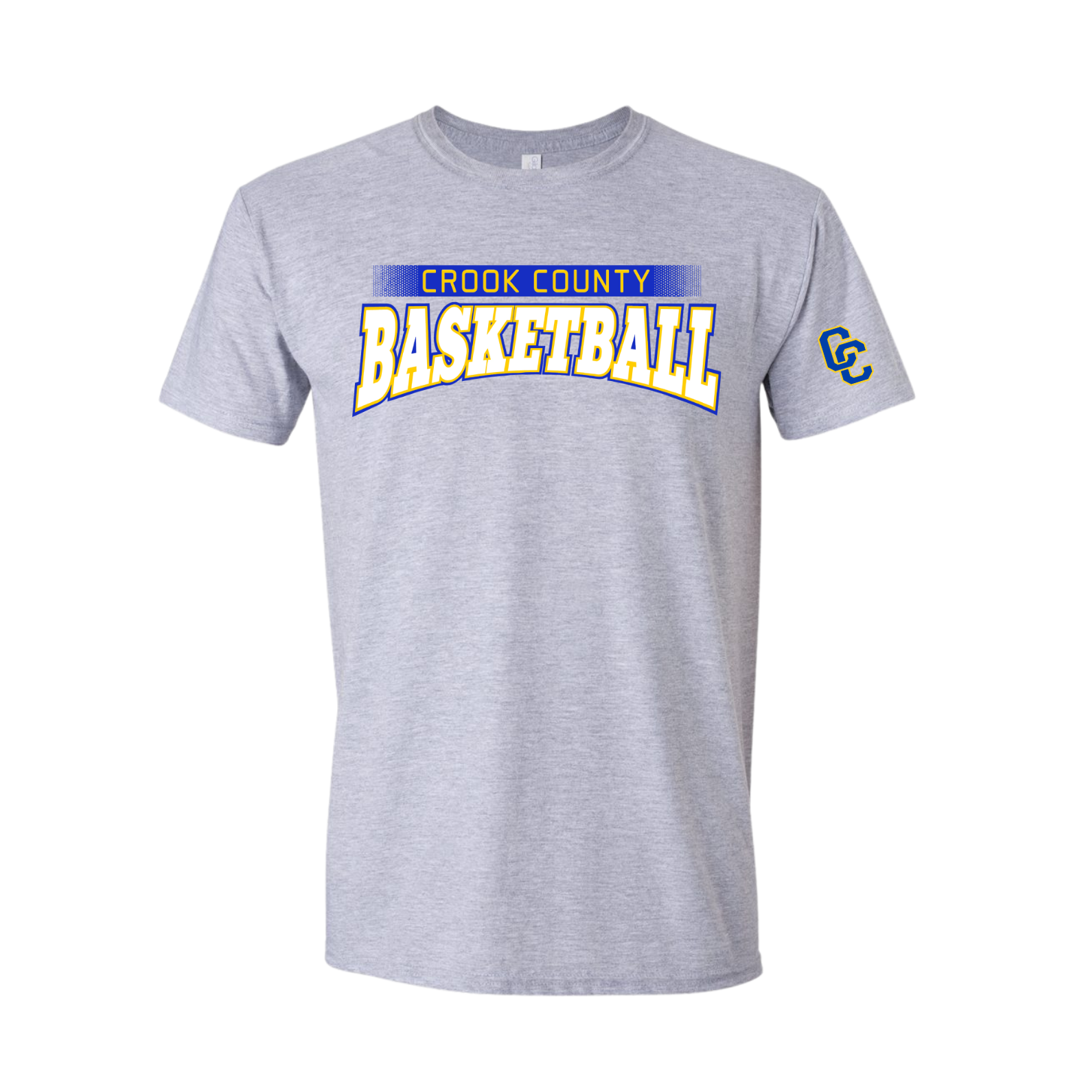 CC Basketball Tee w/CC Sleeve-Sport Grey