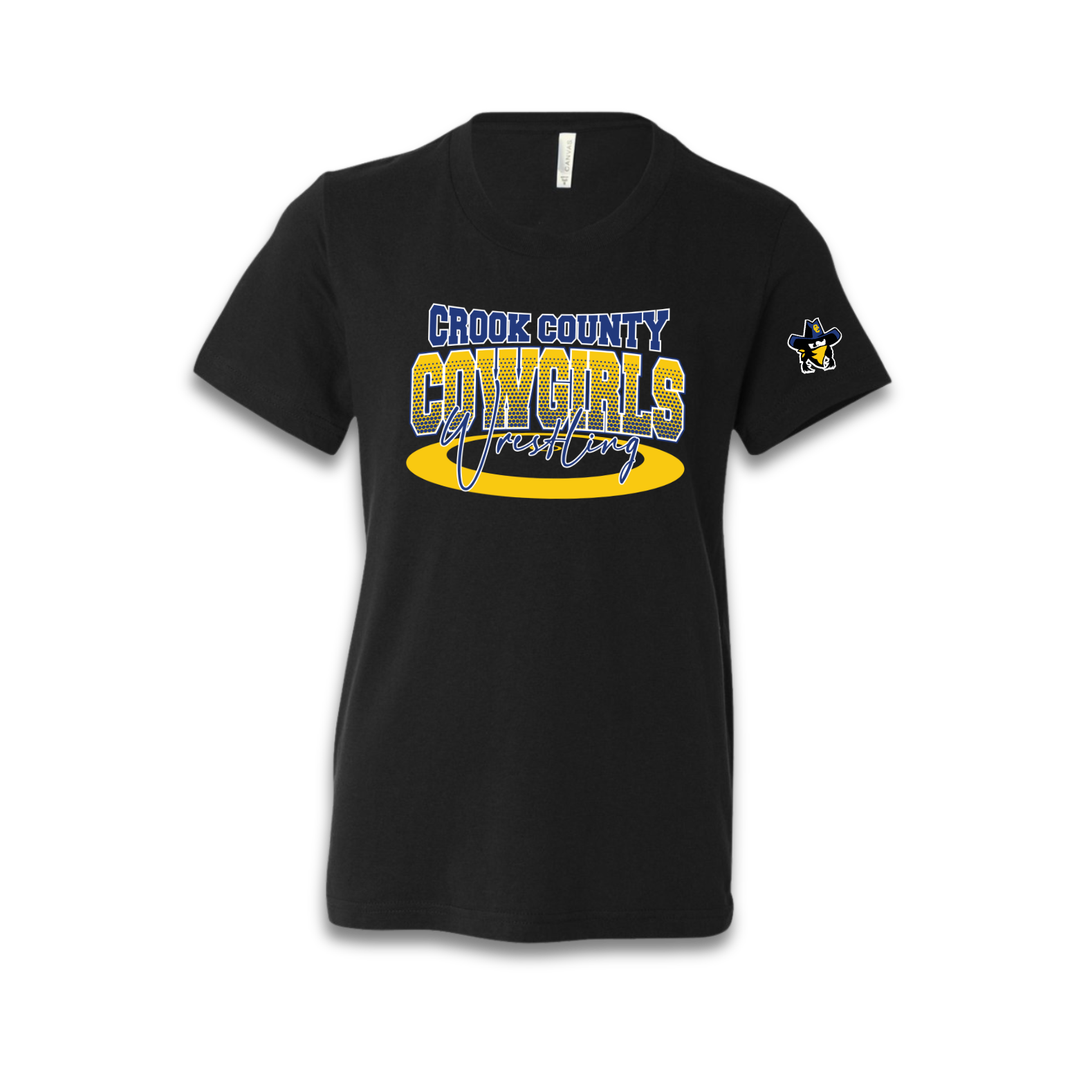 CC Cowgirl Wrestling Tee-Black-Adult