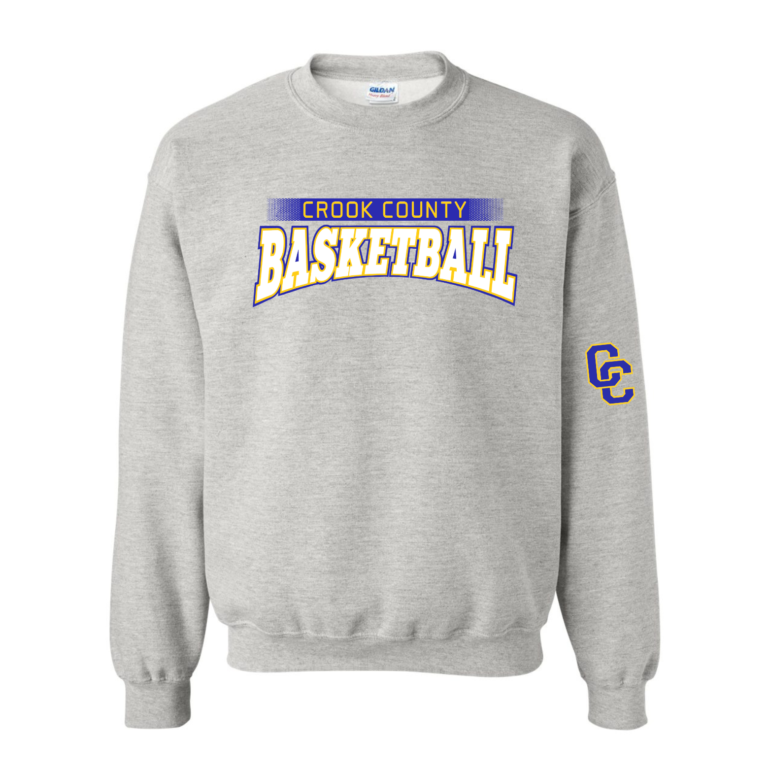 CC Basketball Crewneck w/CC Sleeve -Sport Grey
