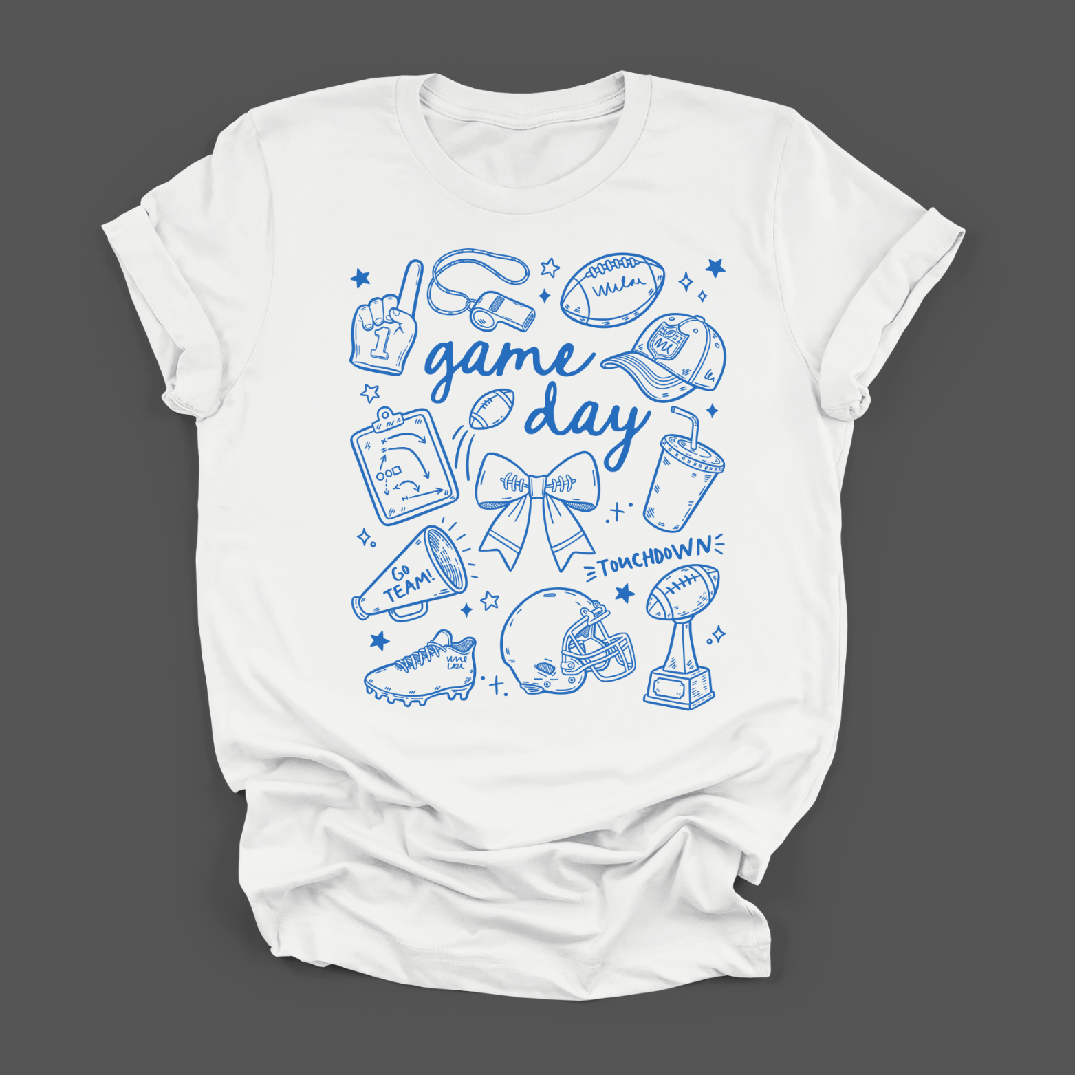 Football Game Day Tee-White