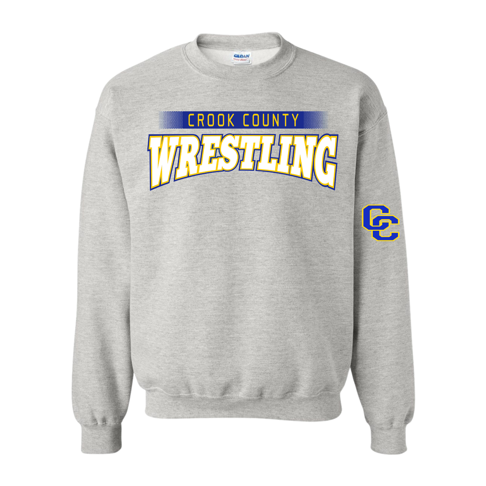 CC Wrestling Crewneck- Sport Grey-Adult Medium