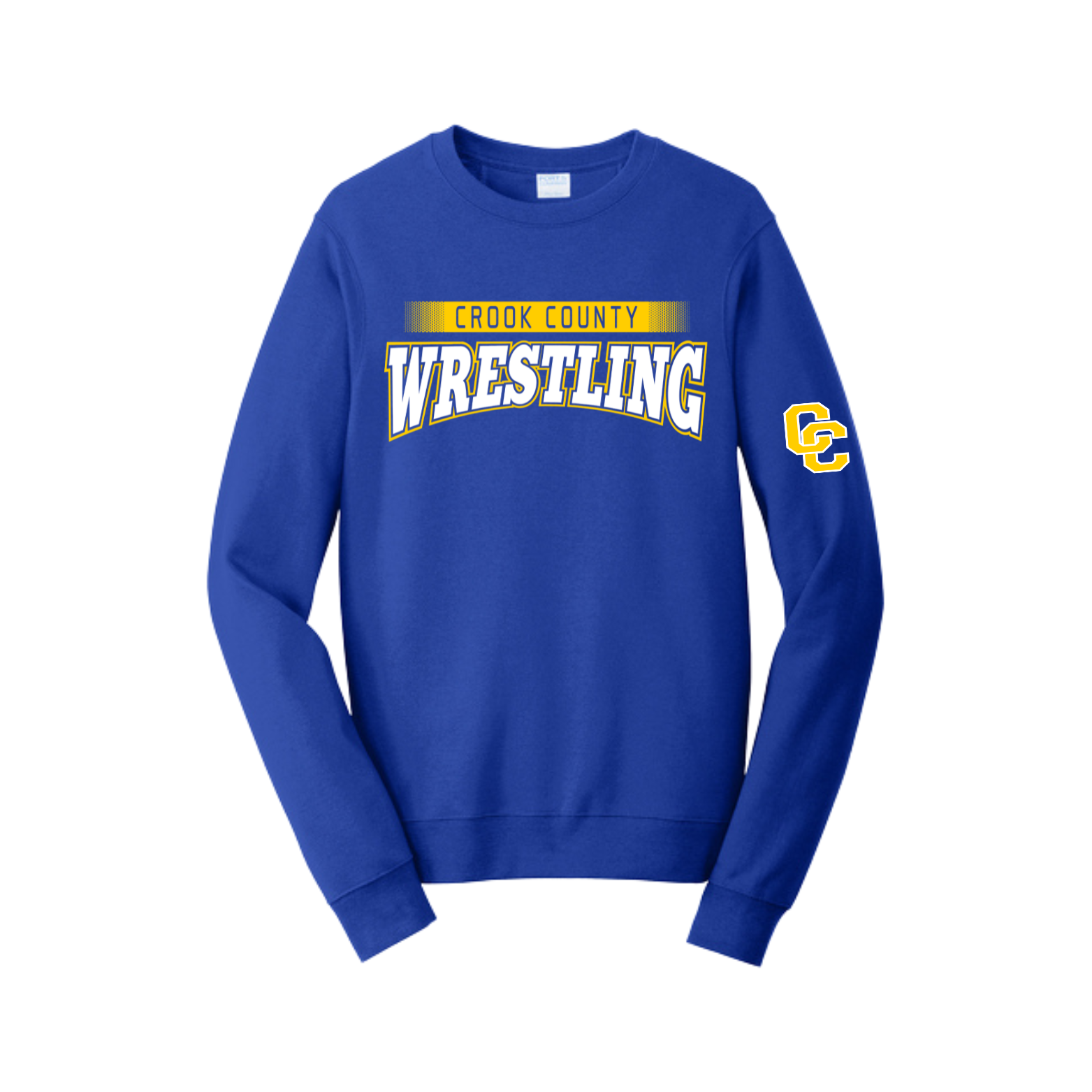 CC Wrestling Crewneck w/CC Sleeve -Adult Large