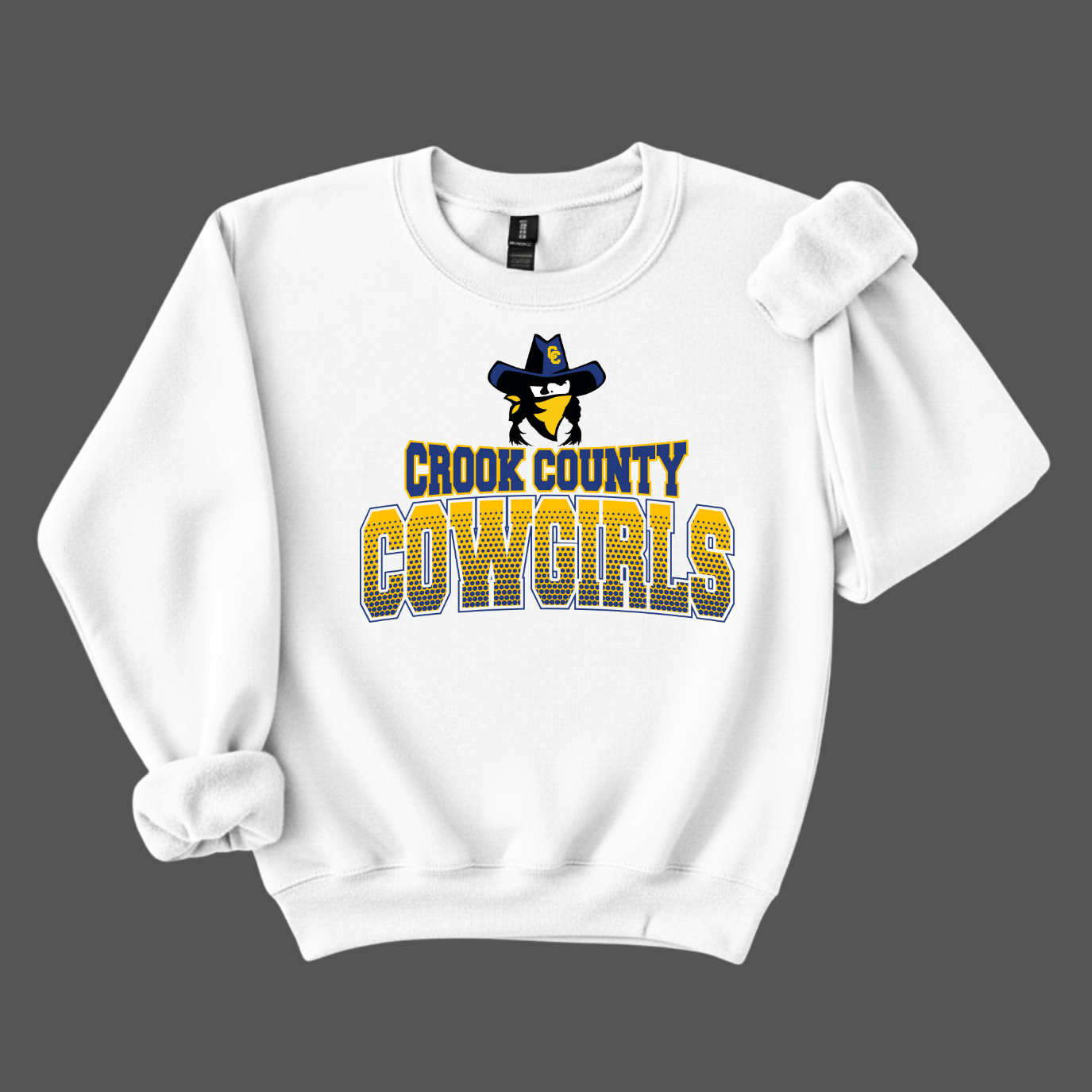 CC Cowgirls Crewneck Sweatshirt -White-Adult