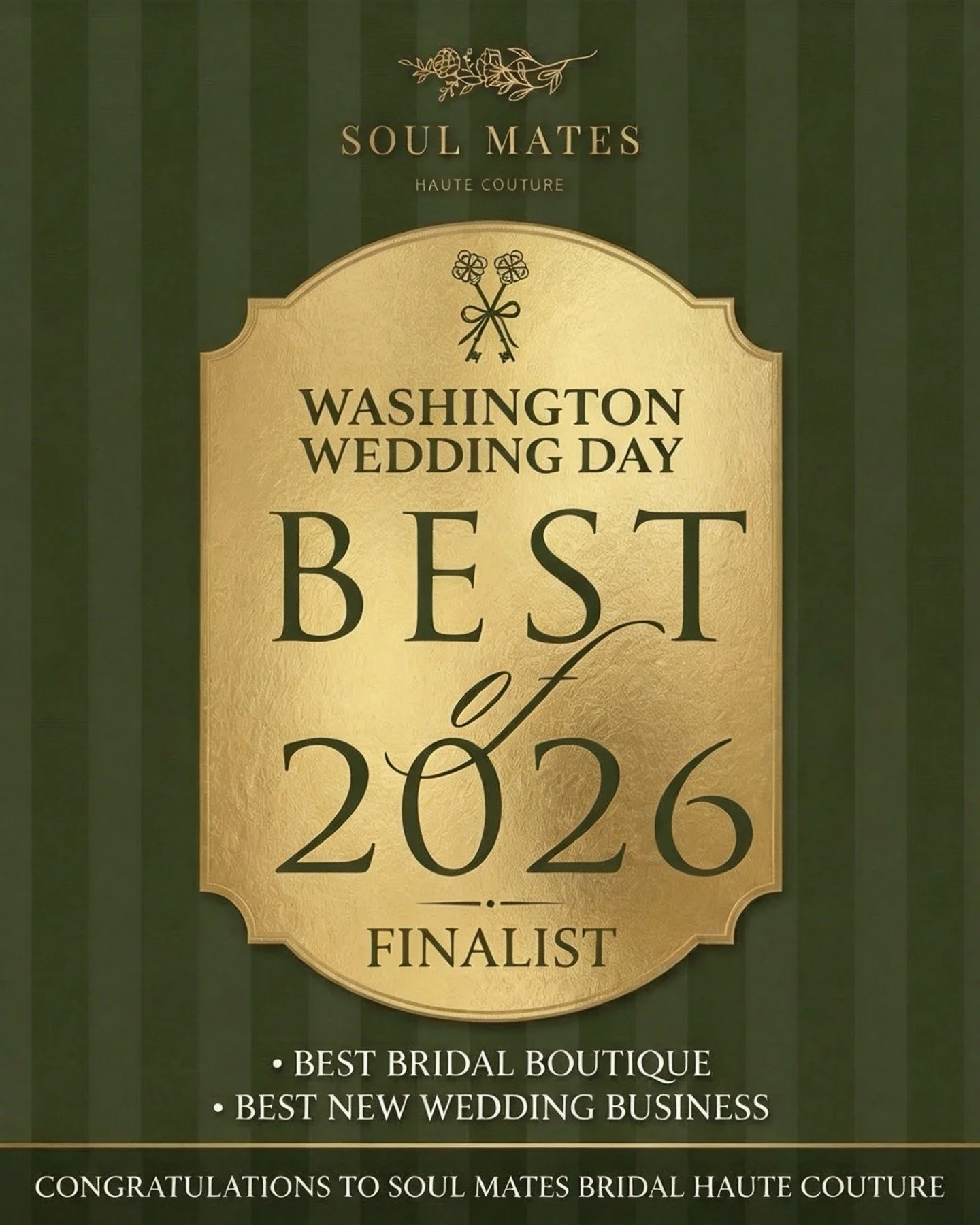 ​​We&rsquo;re so excited (and honestly still a little in disbelief) to share that we&rsquo;ve been named finalists in TWO categories for the Washington Wedding Day Best of 2026 awards 🥹✨

&bull; Best Bridal Boutique
&bull; Best New Wedding Business
