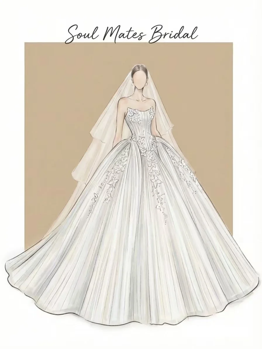 Before the dress,there was a line.
A quiet sketch, drawn somewhere between intuition and feelings
where nothing is finished yet,
but everything already exists.

Every piece in our Spring 2027 collection begins like this.
Not with trends, but with a f