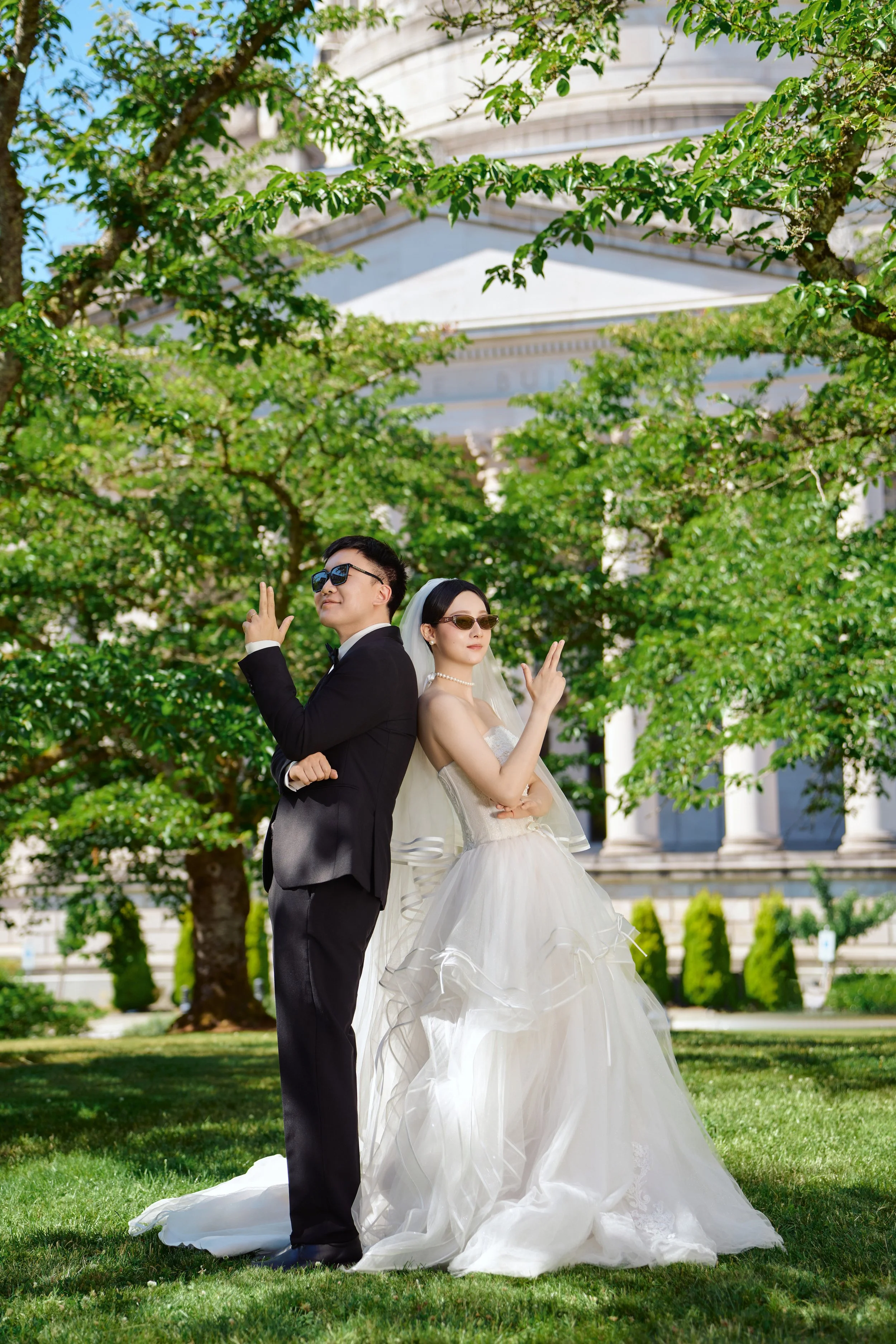 More Than a Courthouse Day: Jieqiong &amp; Leo’s Olympia Capitol Wedding