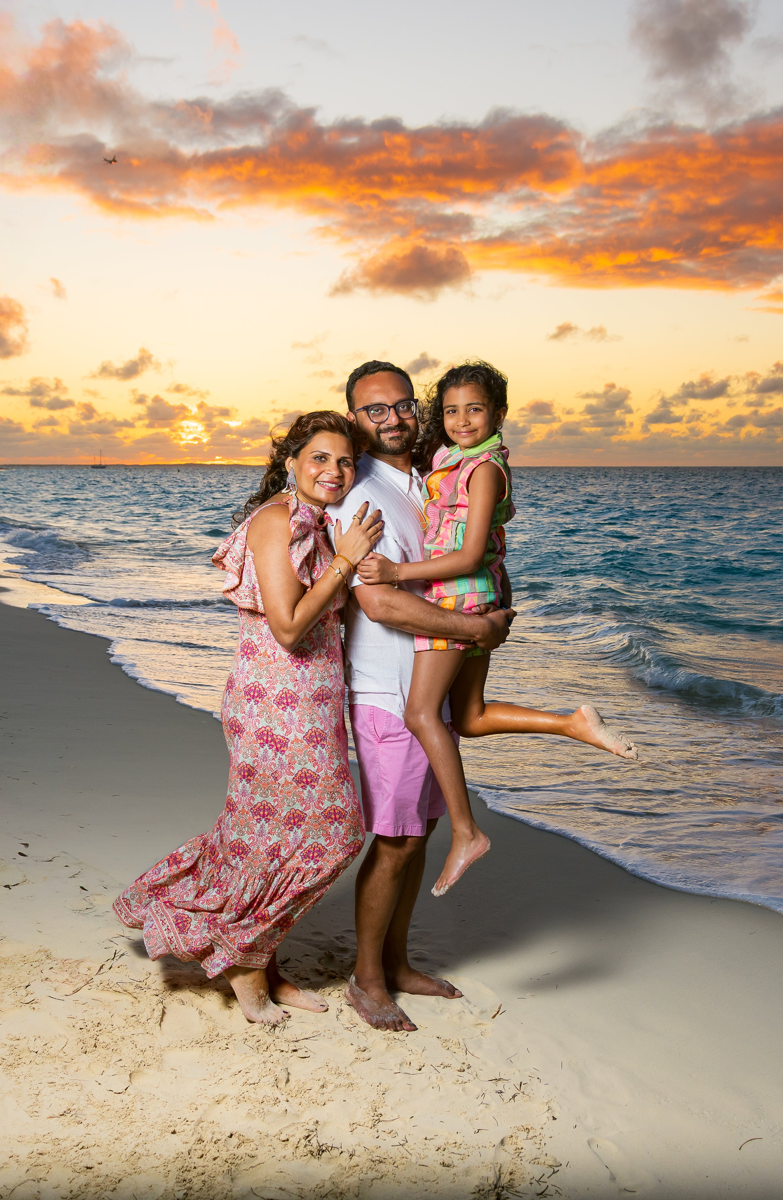 Turks and Caicos family sunset photoshoot