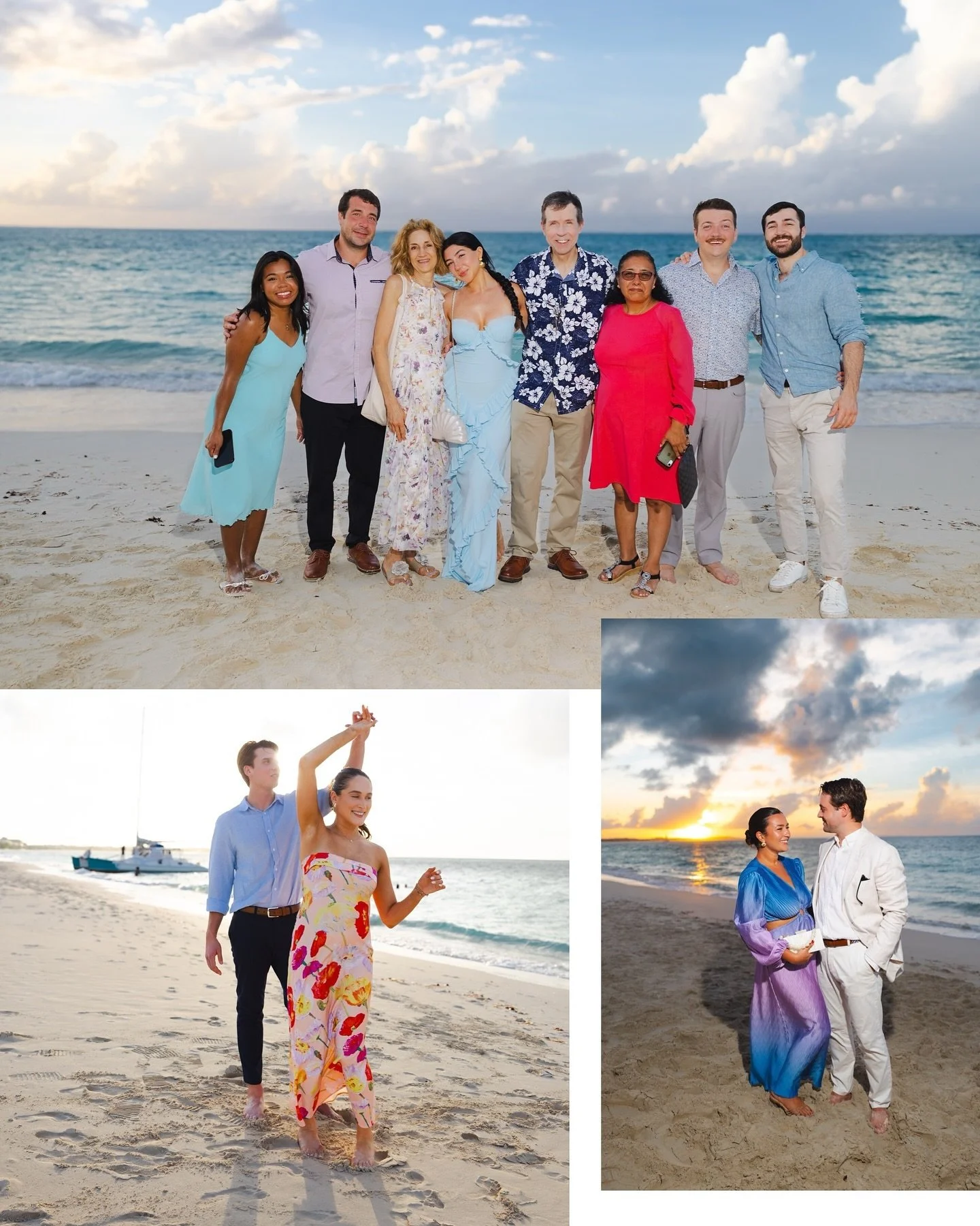 We had so much fun shooting this intimate wedding rehearsal dinner surrounded by friends and family of the bride and groom at @baybistrorestaurant here on the shores of Grace Bay. Filled with laughter, joy, and celebration! Cheers to the happy couple