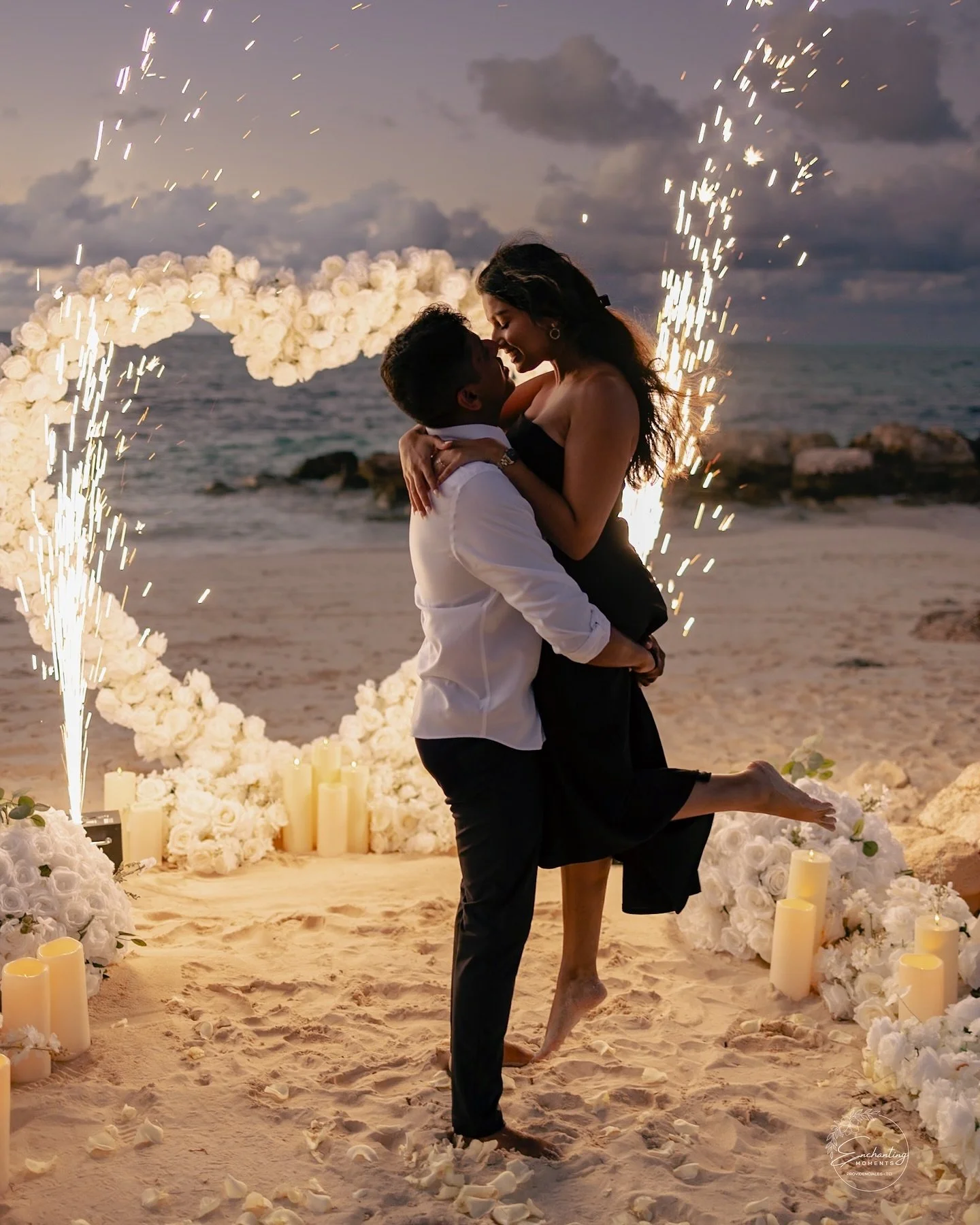 Nikhil and Meera ✨💍
Our wonderful long distance couple of 4 years started a new chapter last here in Turks and Caicos. 
Another fairytale dream come true! Time to pop champagne 🍾 👏🏼🥂

#turksandcaicos #proposal #location #engagement #proposals #i