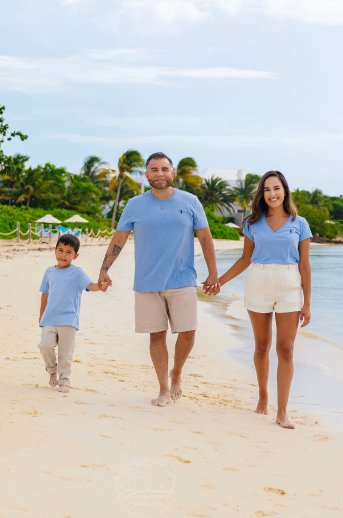 Turks and Caicos Beach Family Blue Water Photos