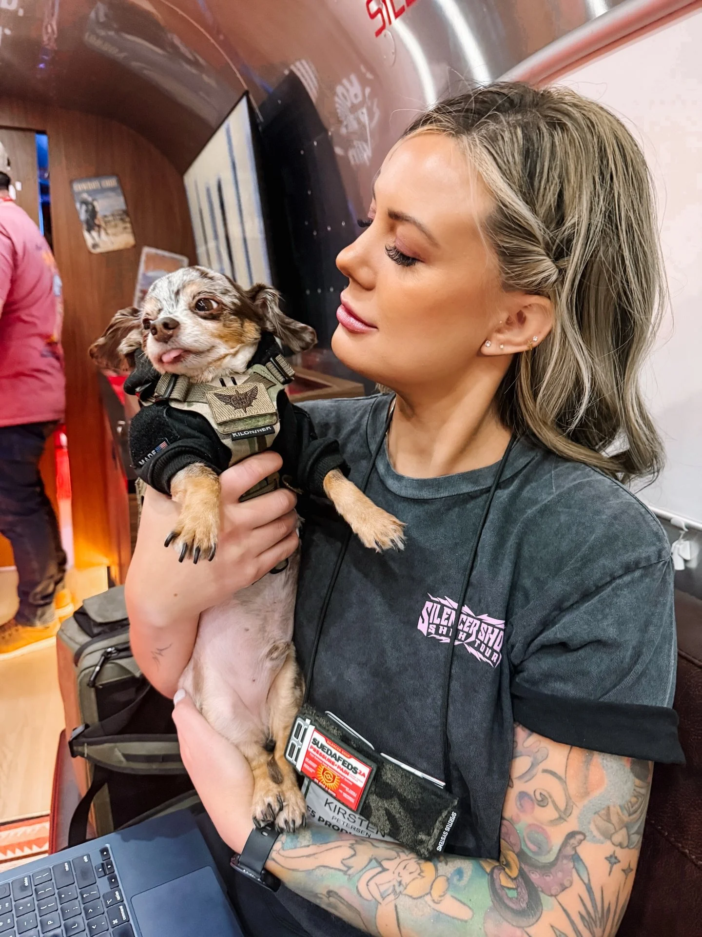 One of only two pics I requested 🐾🩷 everything was a blur having my head buried into a camera or computer, the word food was foreign to me, walking the floor was non existent.