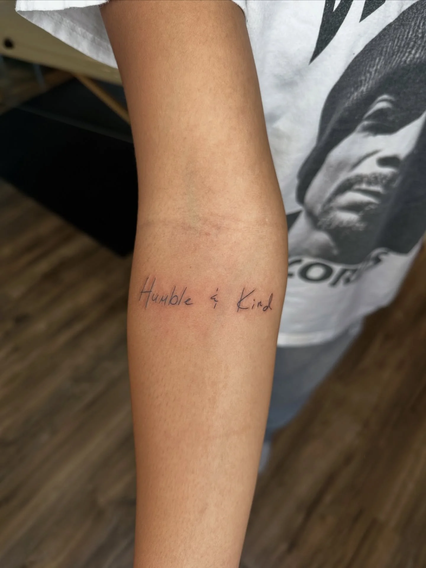 Lettering tattoo of dads handwriting ❤️
Stay humble and kind out there
✌️