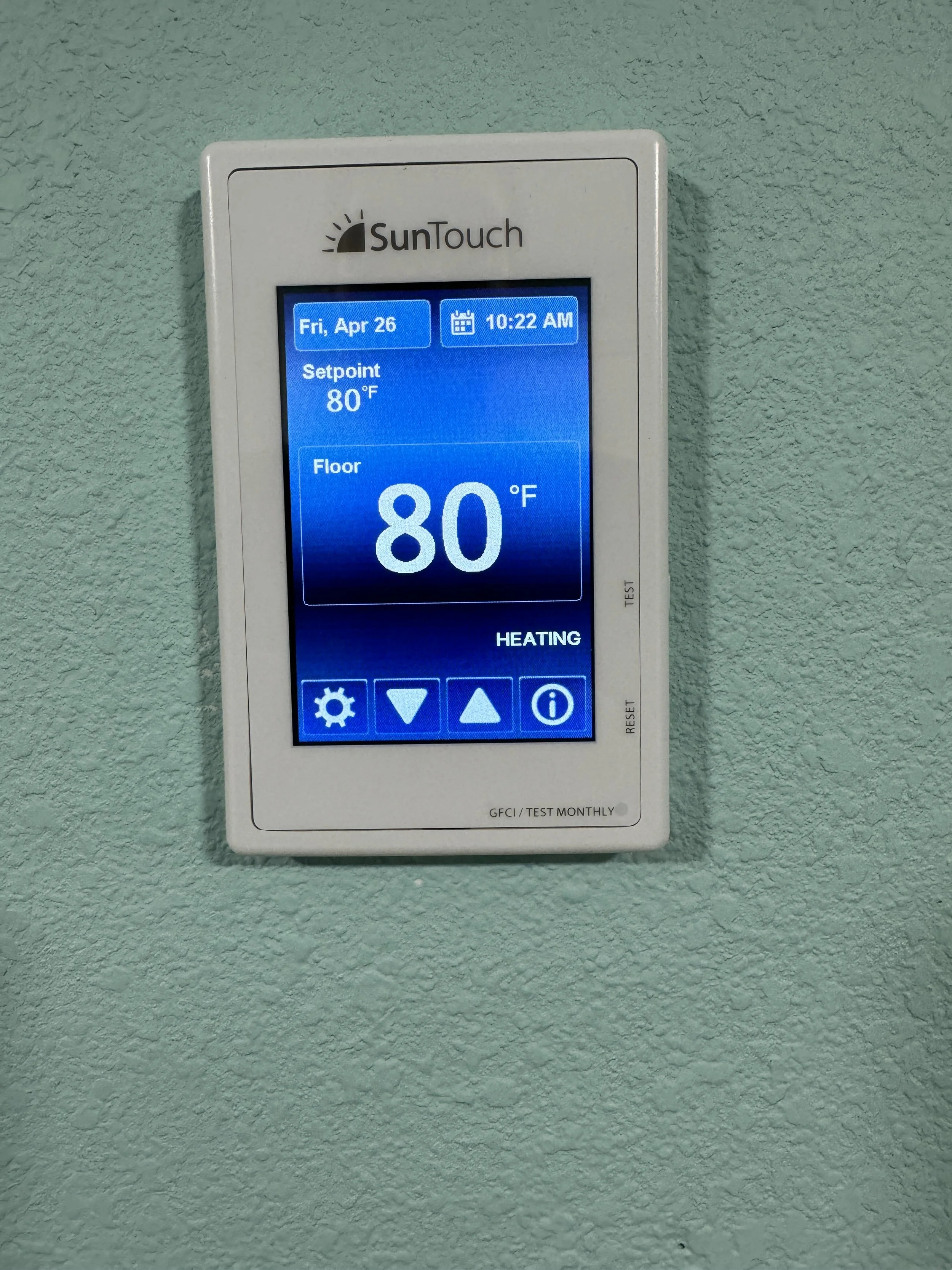 ...added heated floors...