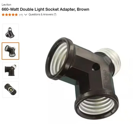 Looking at it more closely, I realized that the entire fixture was simply a bunch of these double light socket adapters, all connected together--with round, varied size light bulbs randomly added in.