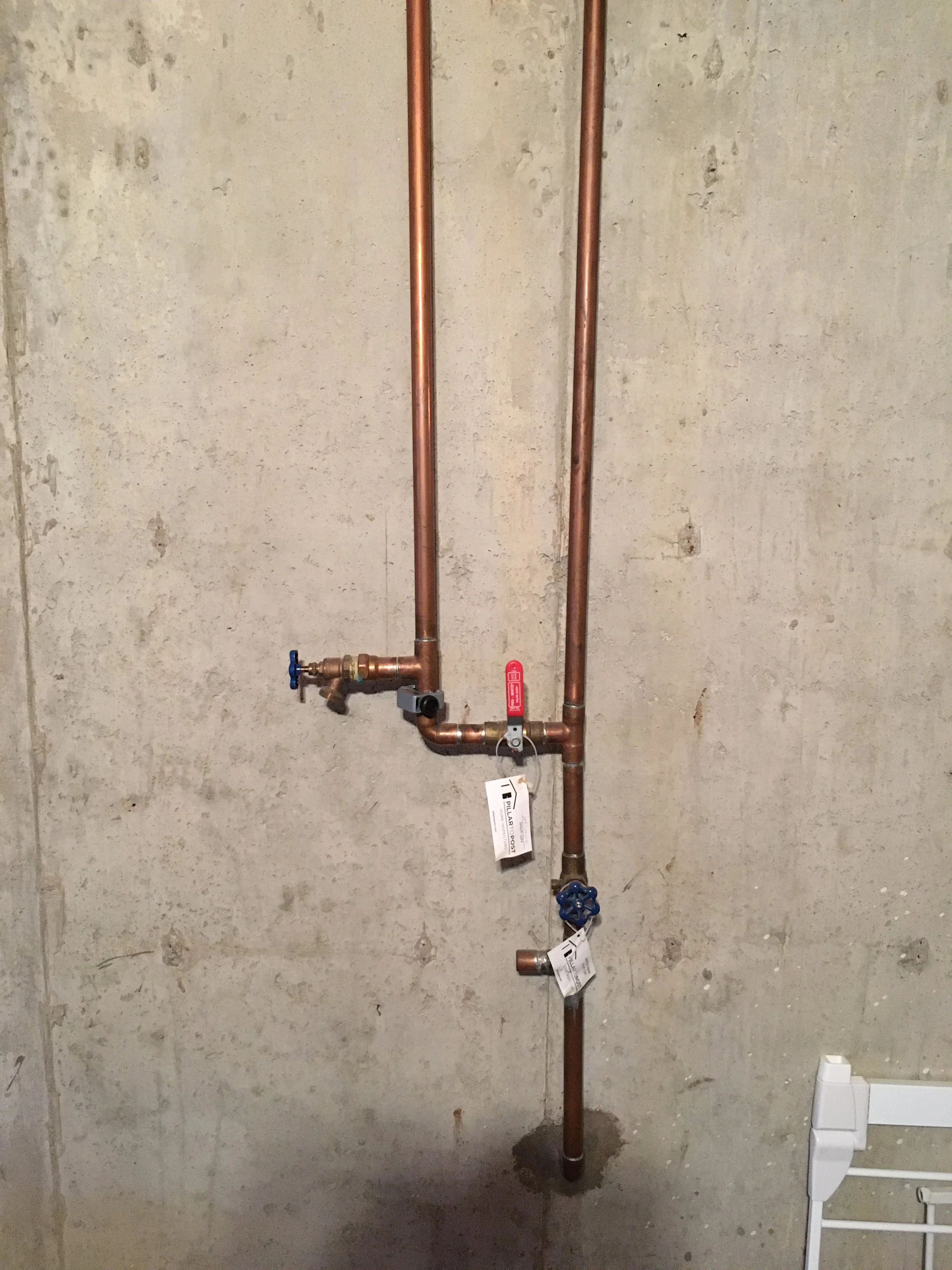 I had to re-route the plumbing slightly so that it would fit inside the future column.