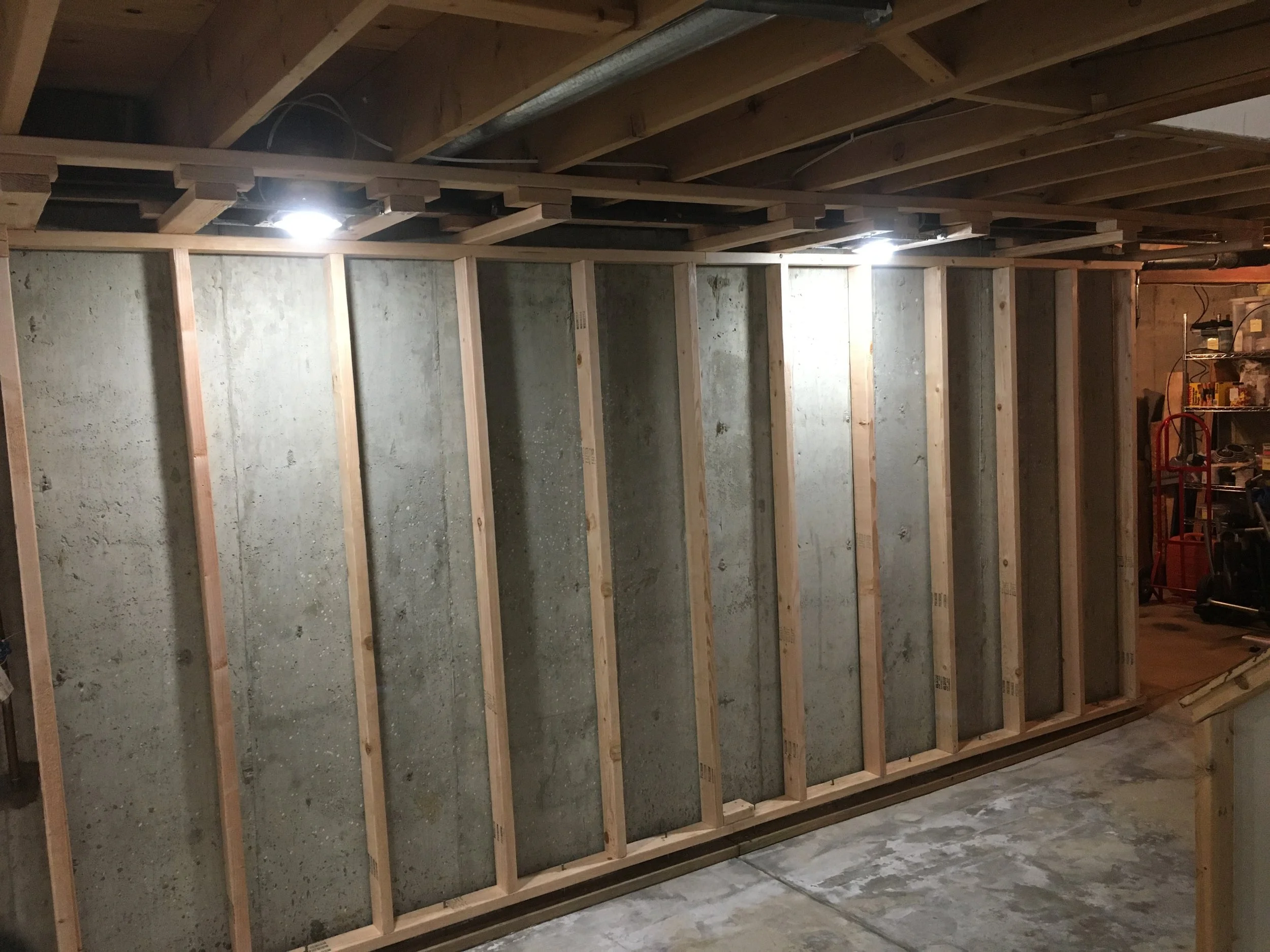 Floating walls are required in Colorado, since the soil can shift over time. It was easy once I got the hang of it.