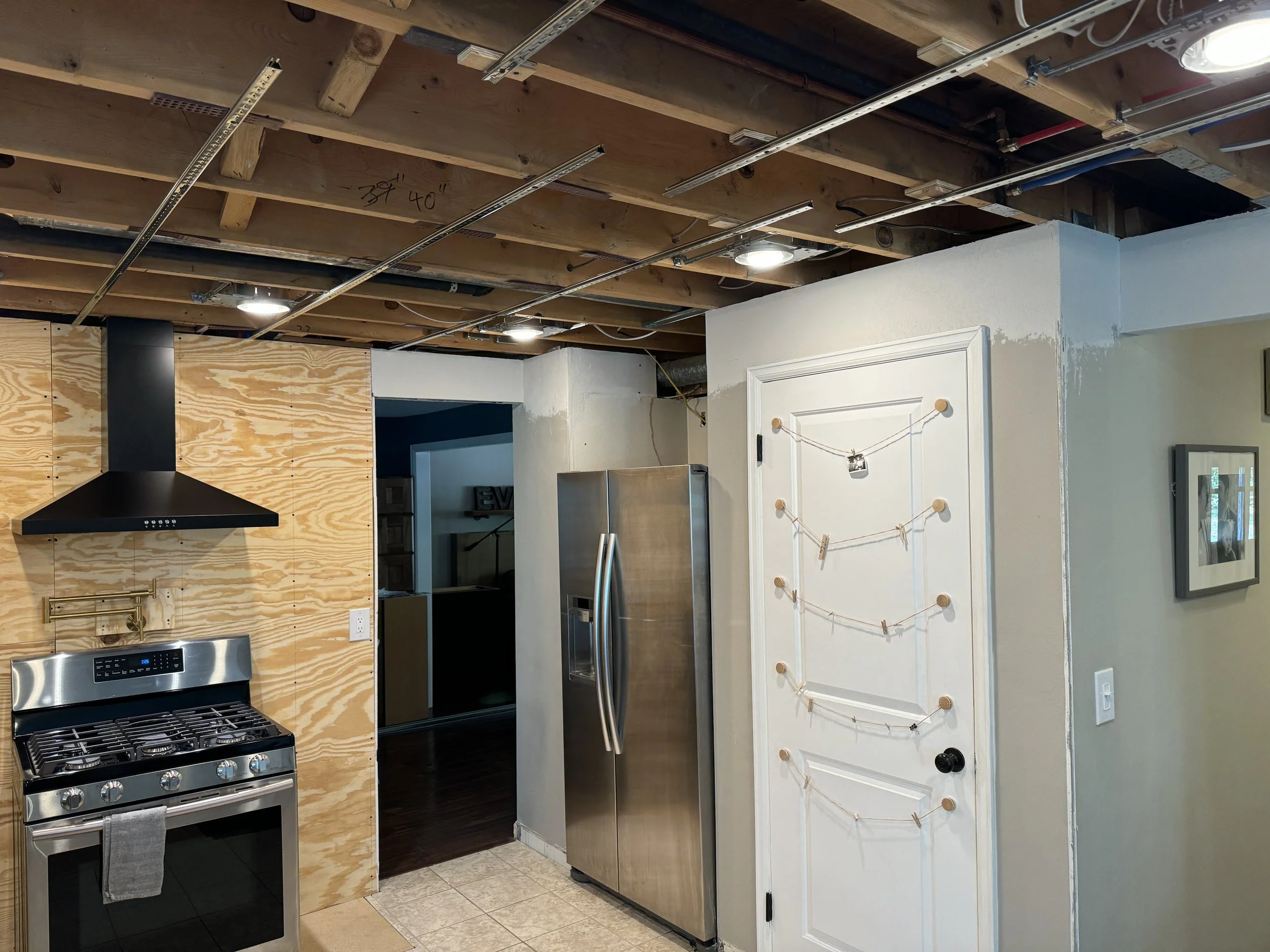 Then once that is done, I just attached the planks to the tracks, using the clips they provide.  Easy peasy!  