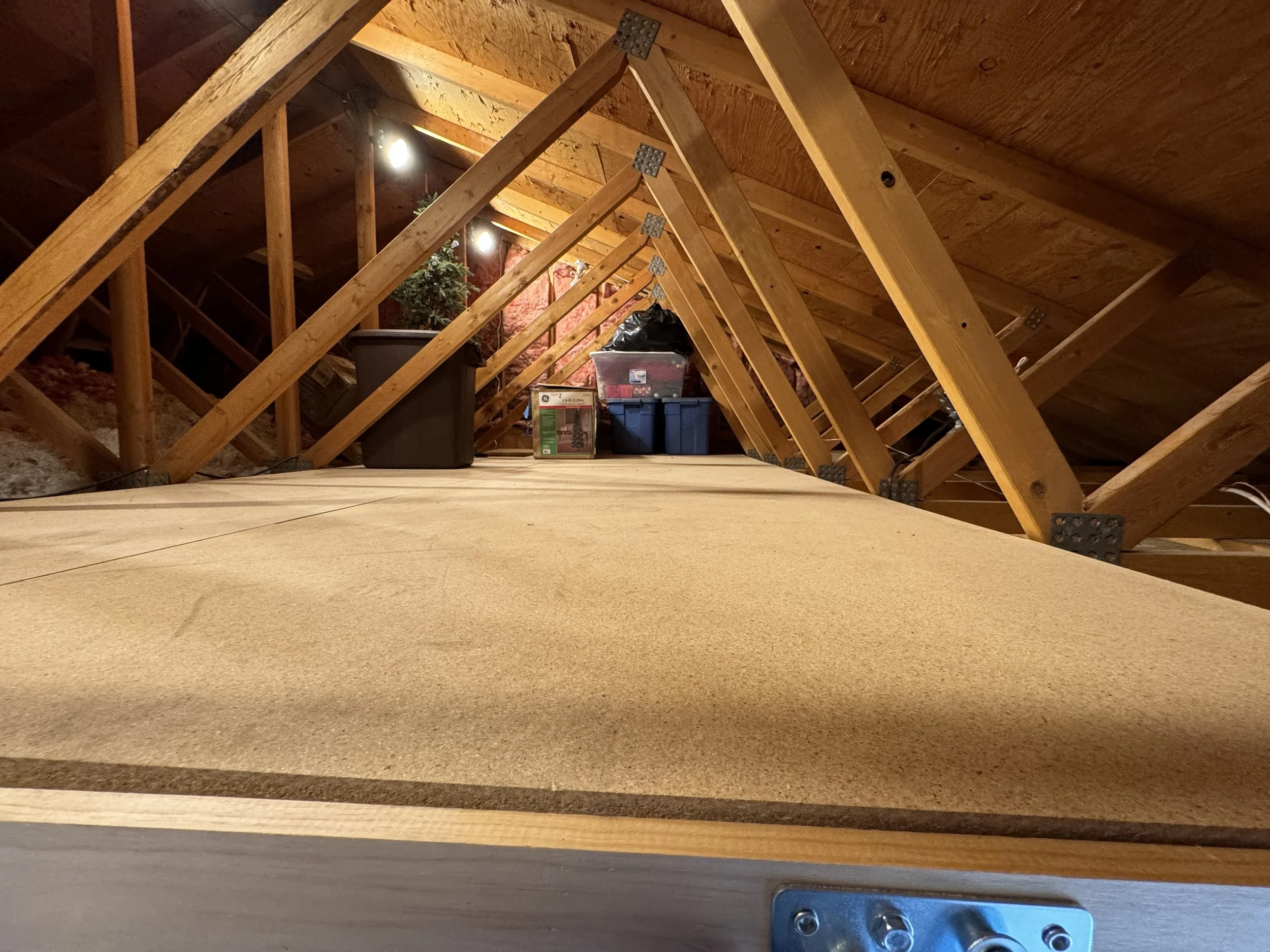 And finished!  There is a TON of space up here... we can't even come close to using it all!  :)