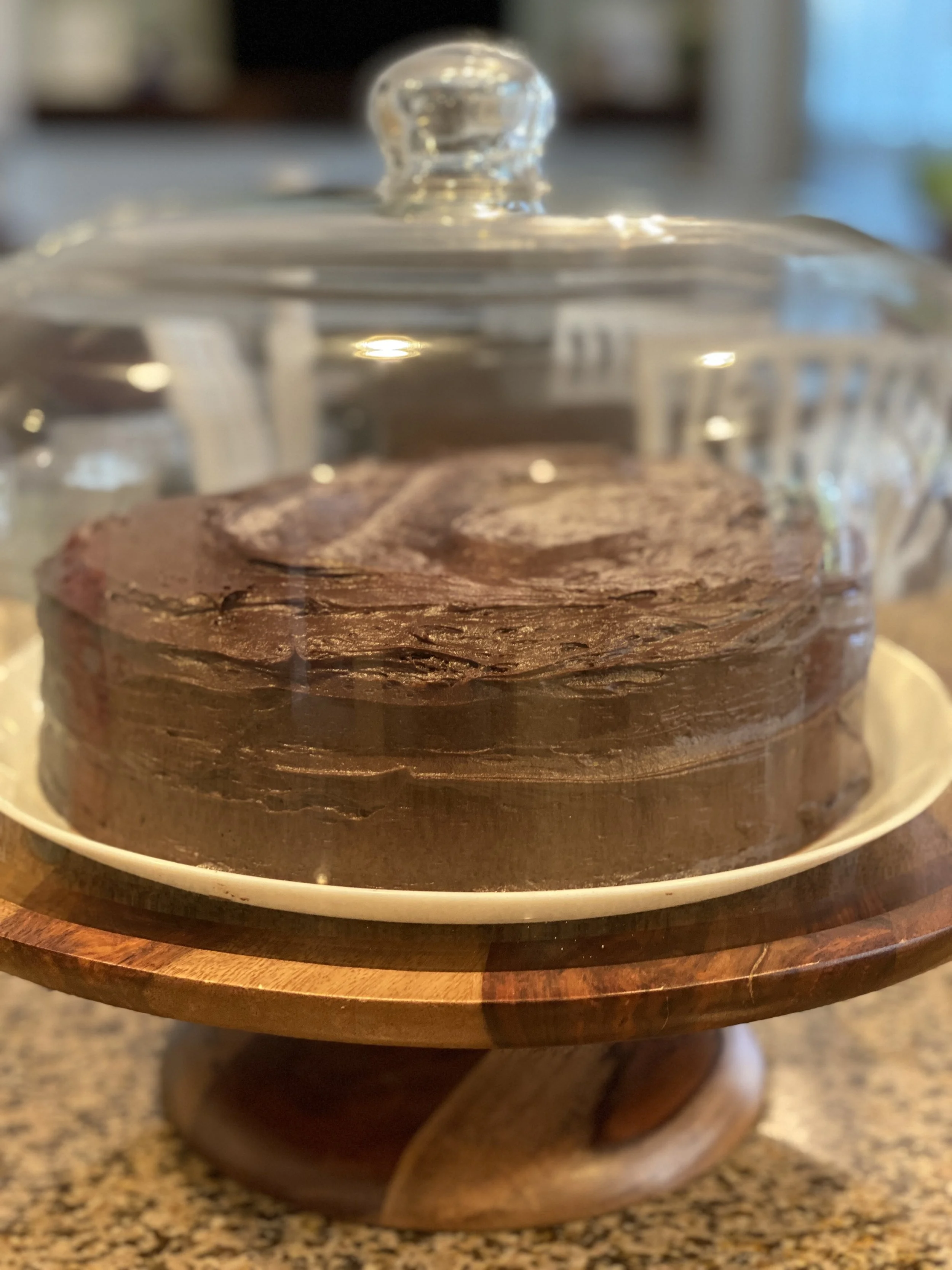 I ALSO love just a perfect yellow cake... and this one has my homemade dark chocolate buttercream frosting--with a bit of espresso powder to intensify the flavor.  It's fantastic!  