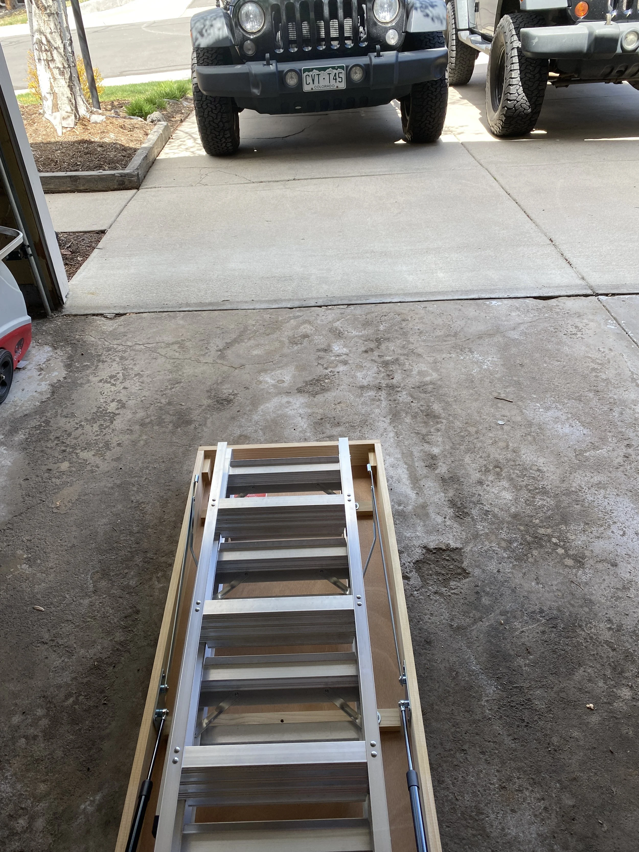 We can always use more storage, and the attic space above the garage was a good candidate--after all, I'd spent quite a bit of time crawling around up there on the Projector lift project, so I knew there was a ton of space!  So... first step is to bu