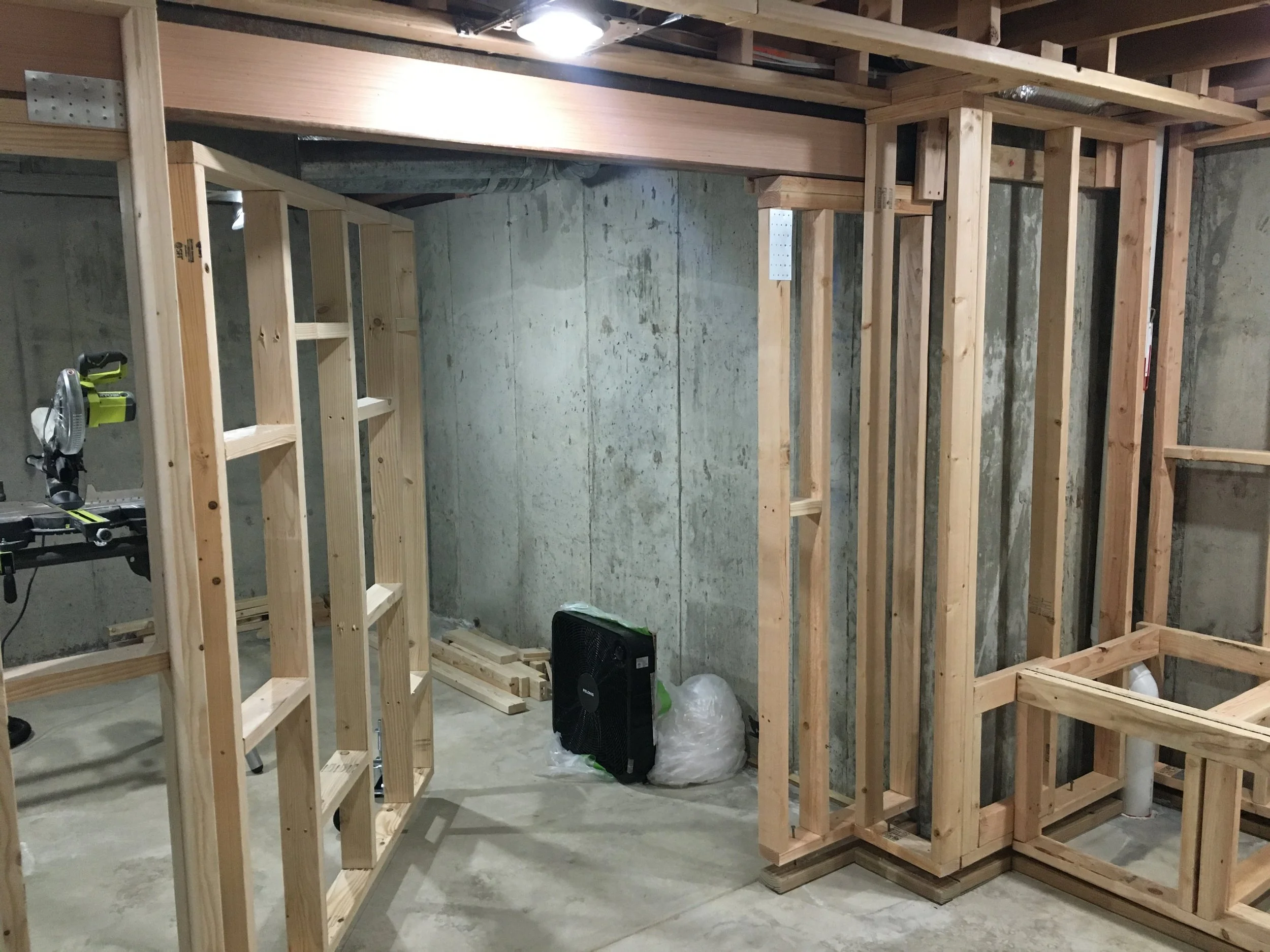 This entire wall will swing in, revealing a secret lounge or something (my 2021 project).