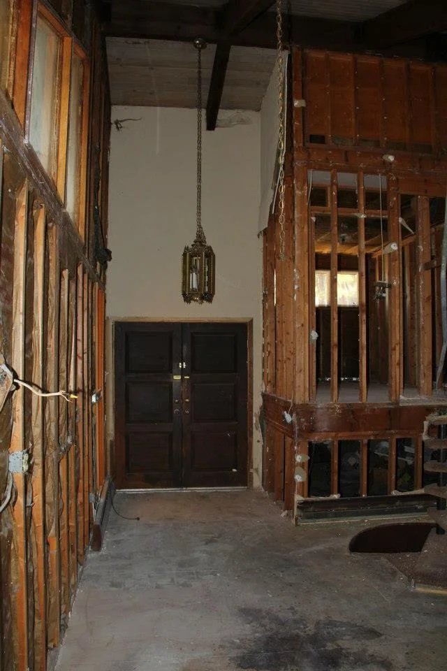 The entryway to the house before...