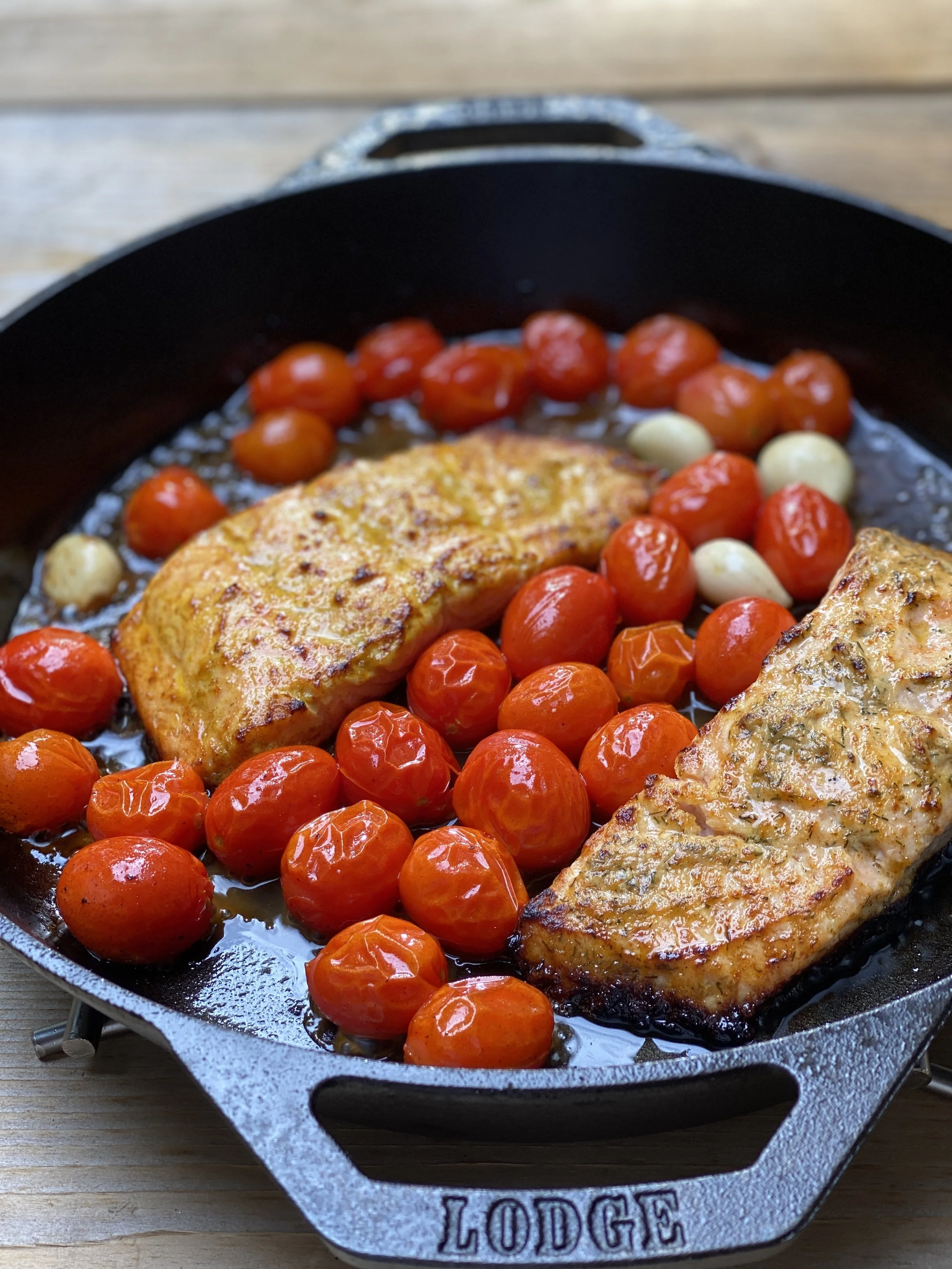 And, the tandoori salmon after.  This was an amazingly delicious dish!  :)