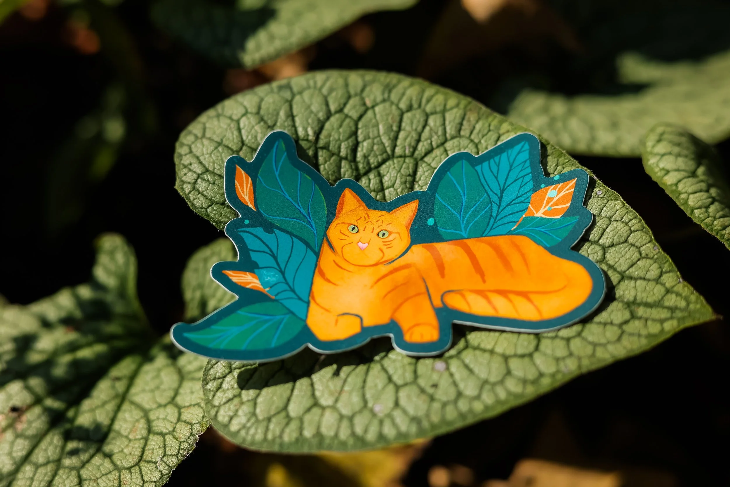 Cat and Plants Stickers