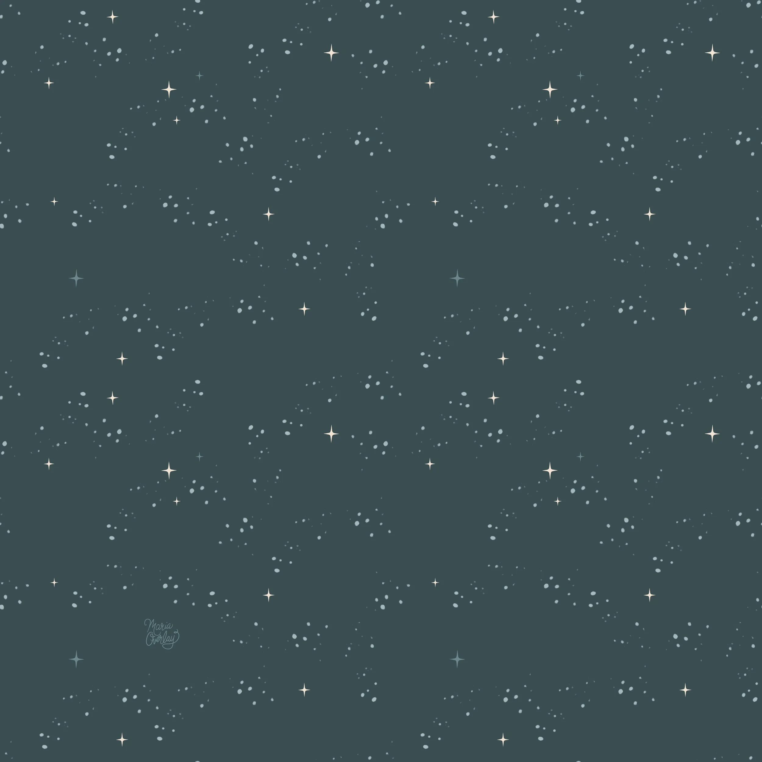 Stars and Snow~Dusty Blue