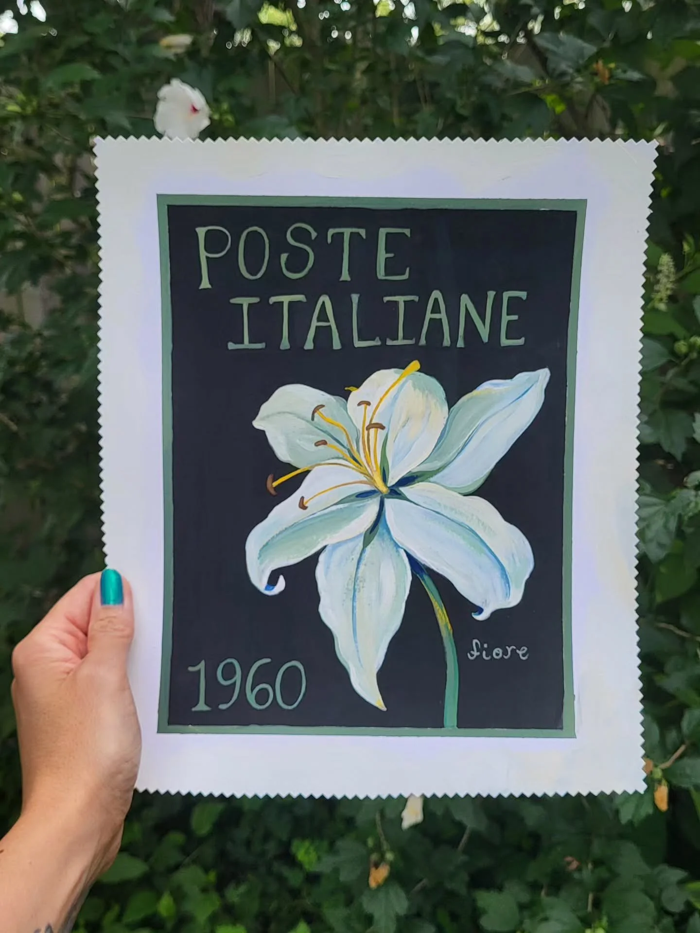 The White Lily🤍

Inspired by my Italian heritage and the lilies in my garden. My grandparents, originally from Northern Italy, resettled in America in the 1920s with their sons. I never had the chance to meet them, seeing how I came a little later i