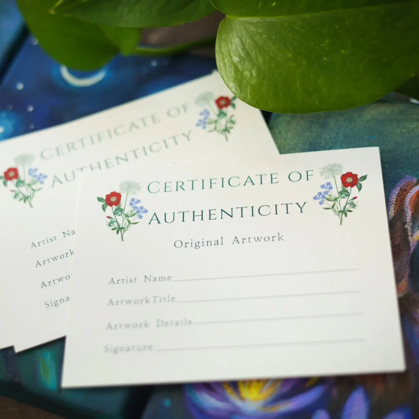 Well these turned out cute! A new little addition to original artwork purchases ❤️
.
.
.
#certificate #authentic #originalart