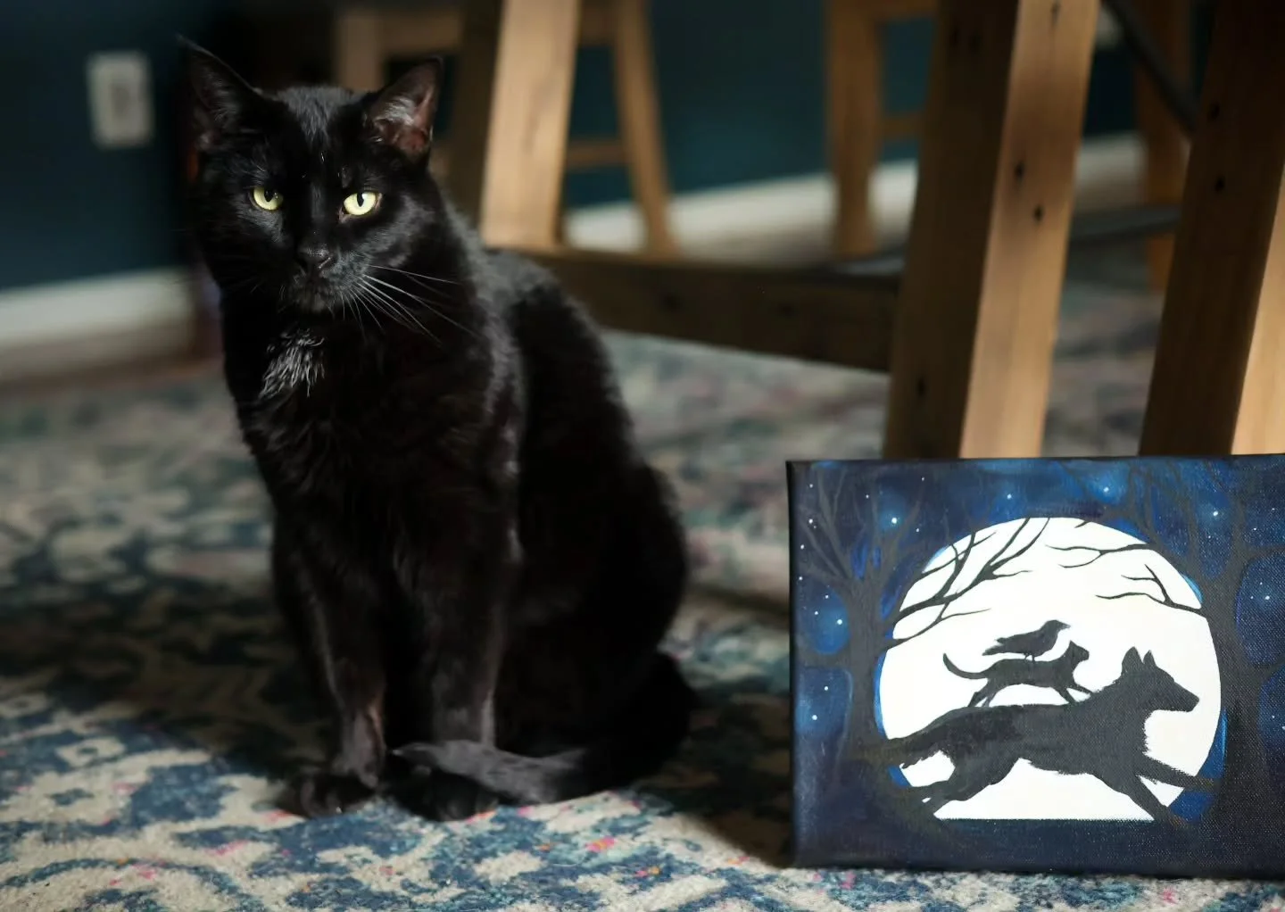 Does Gotham approve? I think so🐈&zwj;⬛🌕
.
.
"Bad Moon Rising" now available!🌕✨️