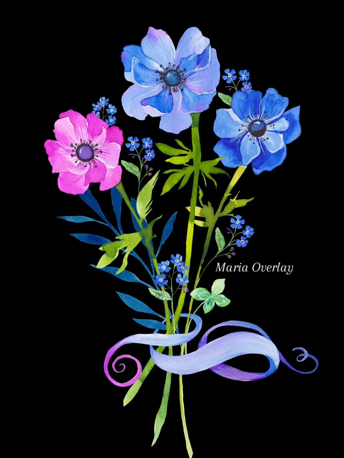 Garden Inspo ✨️

Yesterday I worked on this anemone bouquet! I'm currently in the process of digitizing the watercolor/gouache paintings and it's coming along nicely! Here are a few inspiration photos from my garden!💙💜🩷

I think I may add a little